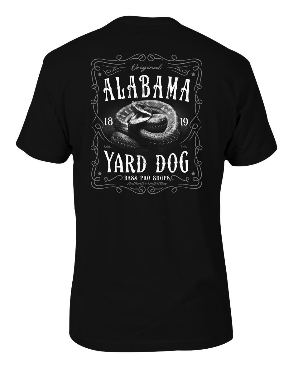 Image of Bass Pro Shops State Yard Dog Short-Sleeve T-Shirt for Men - AL/Black - XL