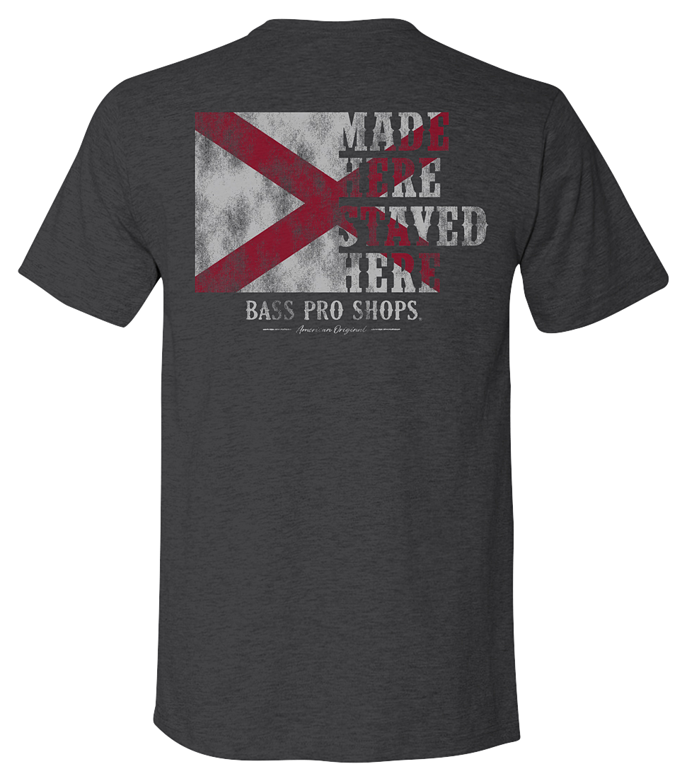 Image of Bass Pro Shops Made Here Graphic Short-Sleeve T-Shirt for Men - AL/Charcoal - L