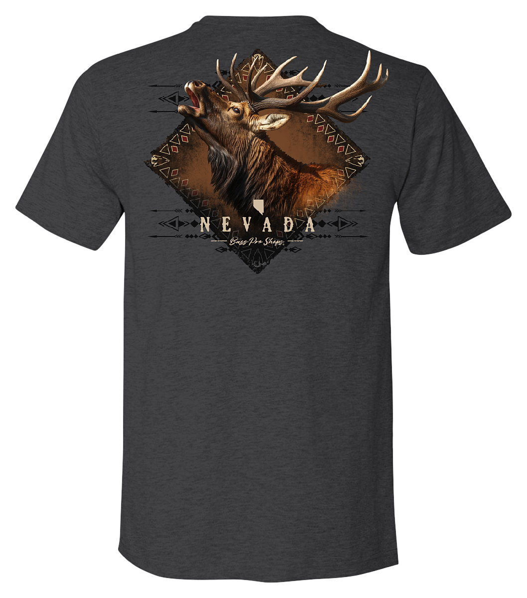 Image of Bass Pro Shops Elk Portrait Short-Sleeve T-Shirt for Men
