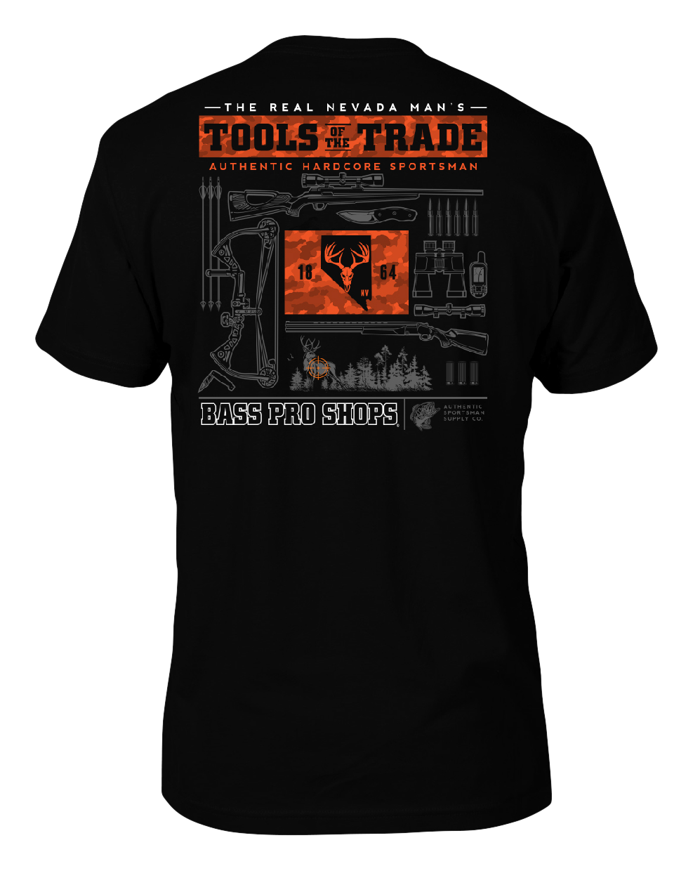 Image of Bass Pro Shops Tools of the Trade Short-Sleeve T-Shirt for Men - Black - Nevada - M