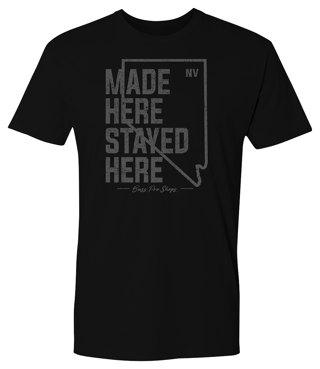 Image of Bass Pro Shops Made Here Graphic Short-Sleeve T-Shirt for Men - NV/Black - L