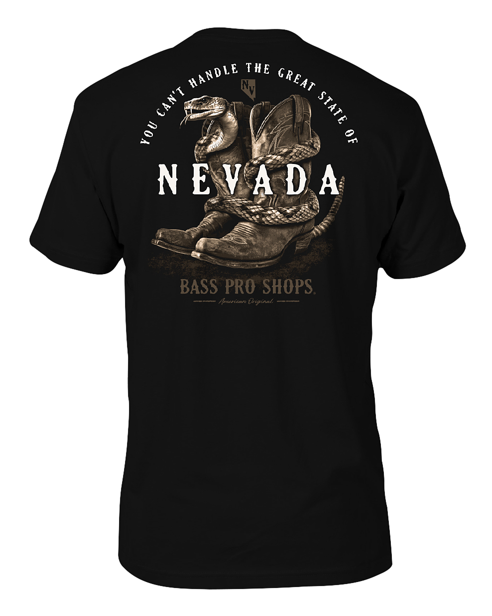 Image of Bass Pro Shops Can't Handle State Short-Sleeve T-Shirt for Men - NV/Black - XL