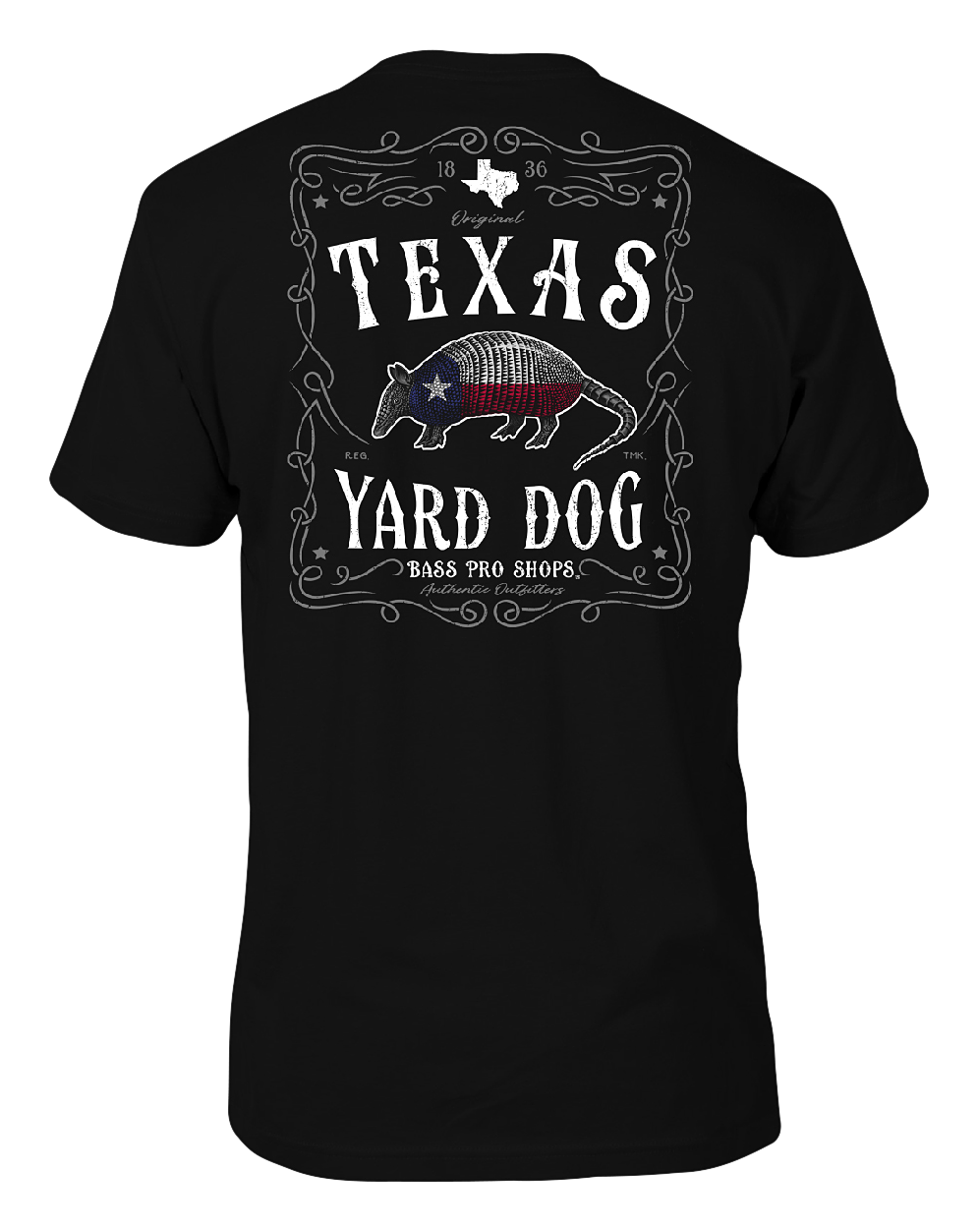 Image of Bass Pro Shops State Yard Dog Short-Sleeve T-Shirt for Men - TX/Black - M