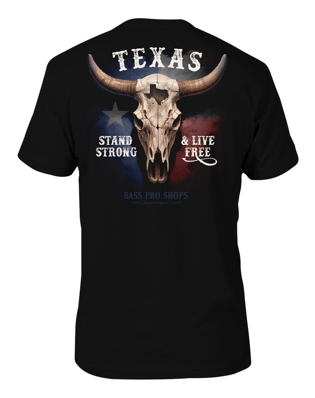 Image of Bass Pro Shops Texas Stand Strong Short-Sleeve T-Shirt for Men - TX/Black - L