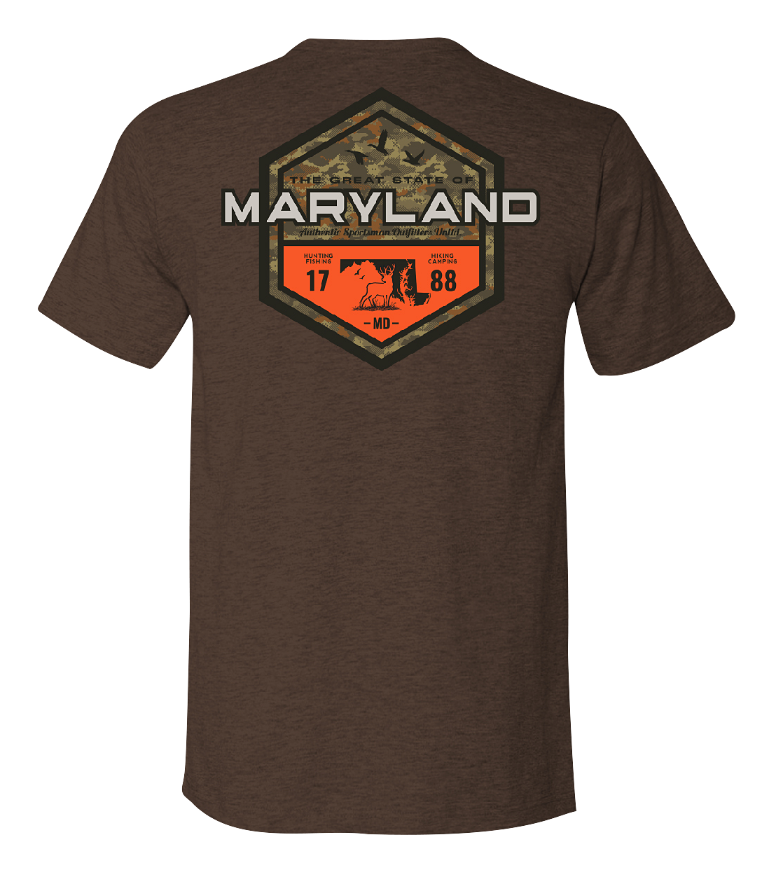 Image of Bass Pro Shops Sportsman's Badge Short-Sleeve T-Shirt for Men - MD/Heather Brown
