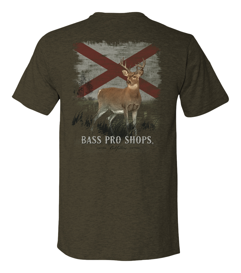 Bass Pro Shops Deer Flag State Graphic Short-Sleeve T-Shirt for Men