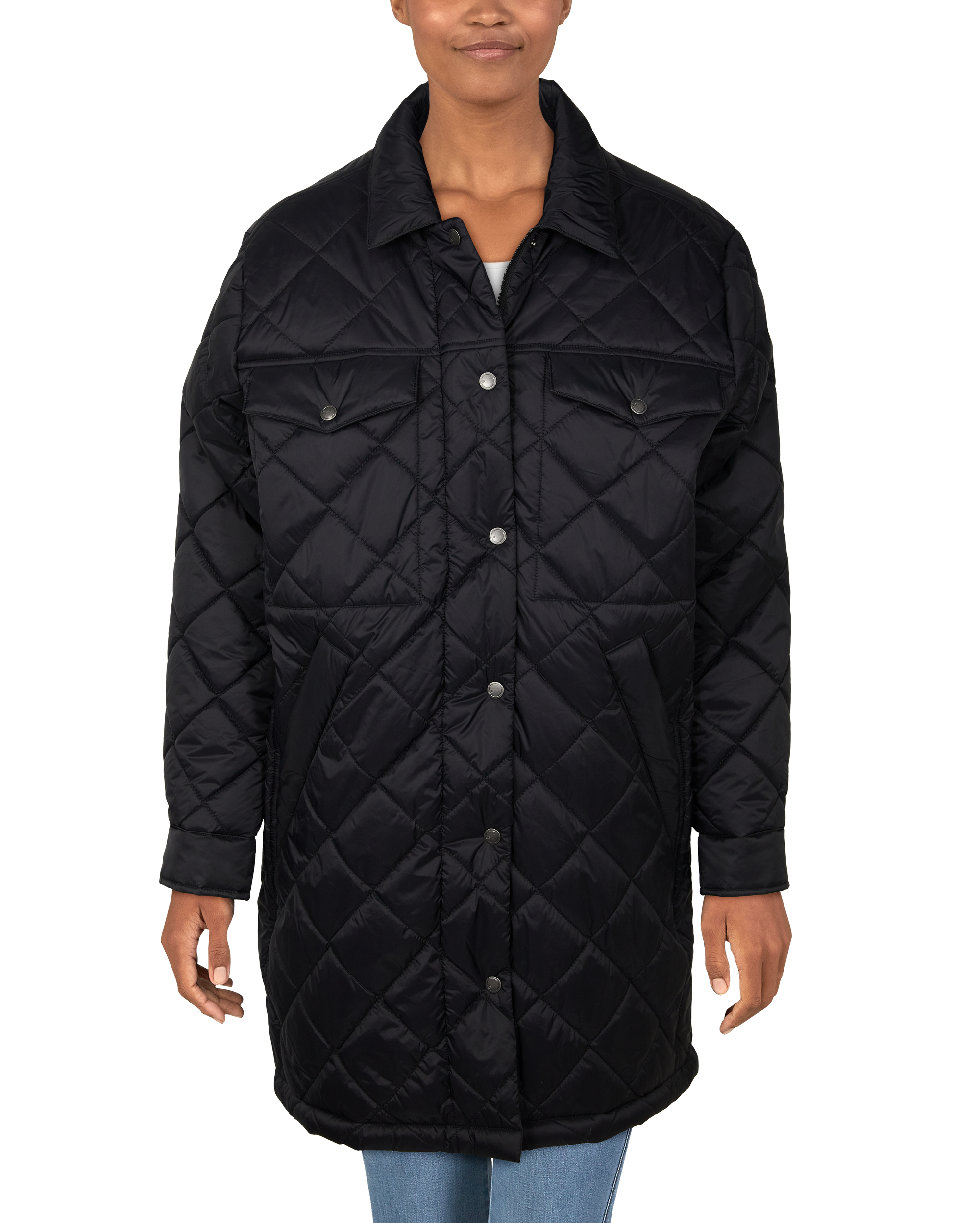 Image of Natural Reflections Quilted Packable Jacket for Ladies - Moonless Night - L