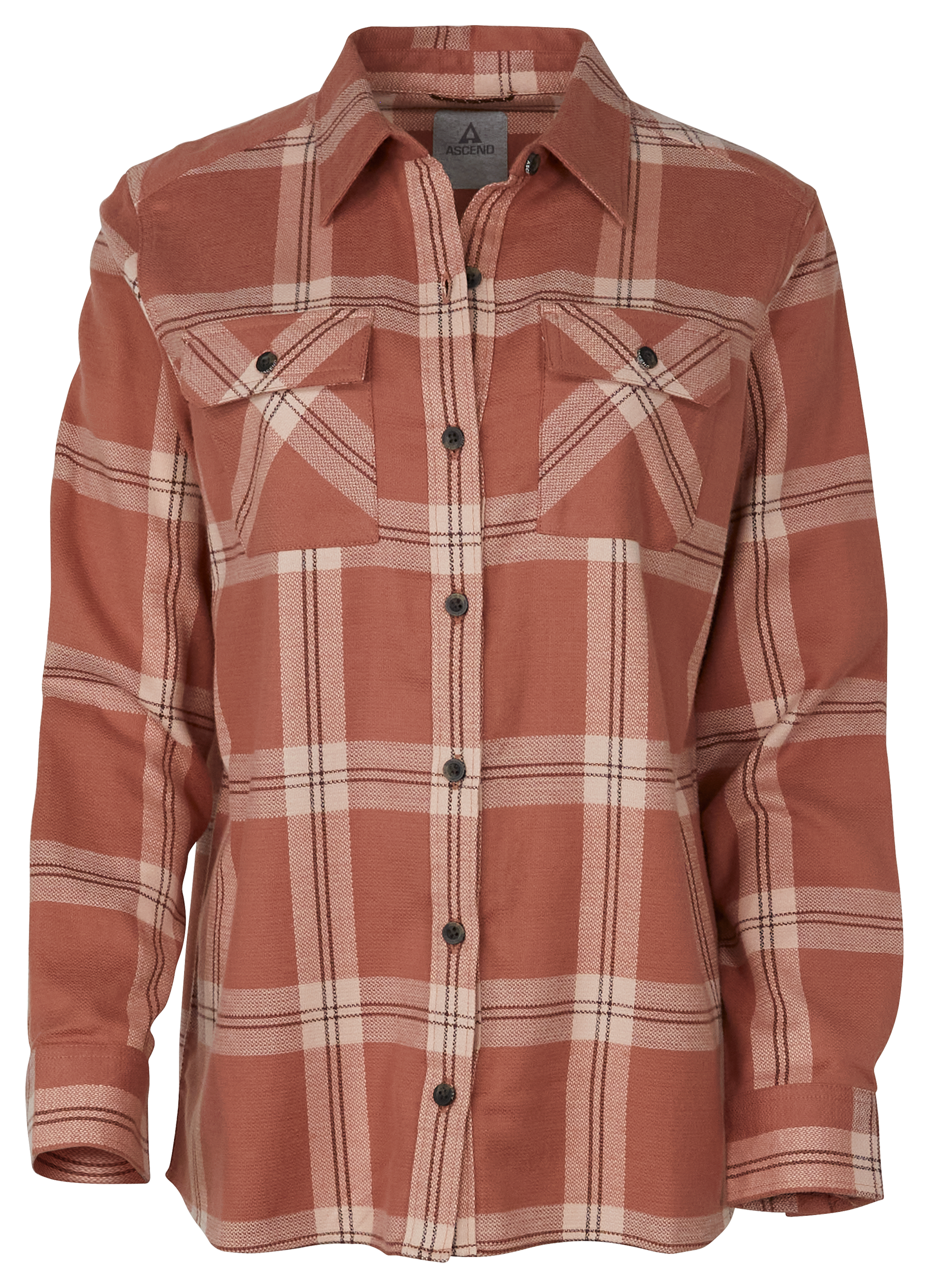 Image of Ascend Finn Organic Cotton Long-Sleeve Shirt - Cedar Wood