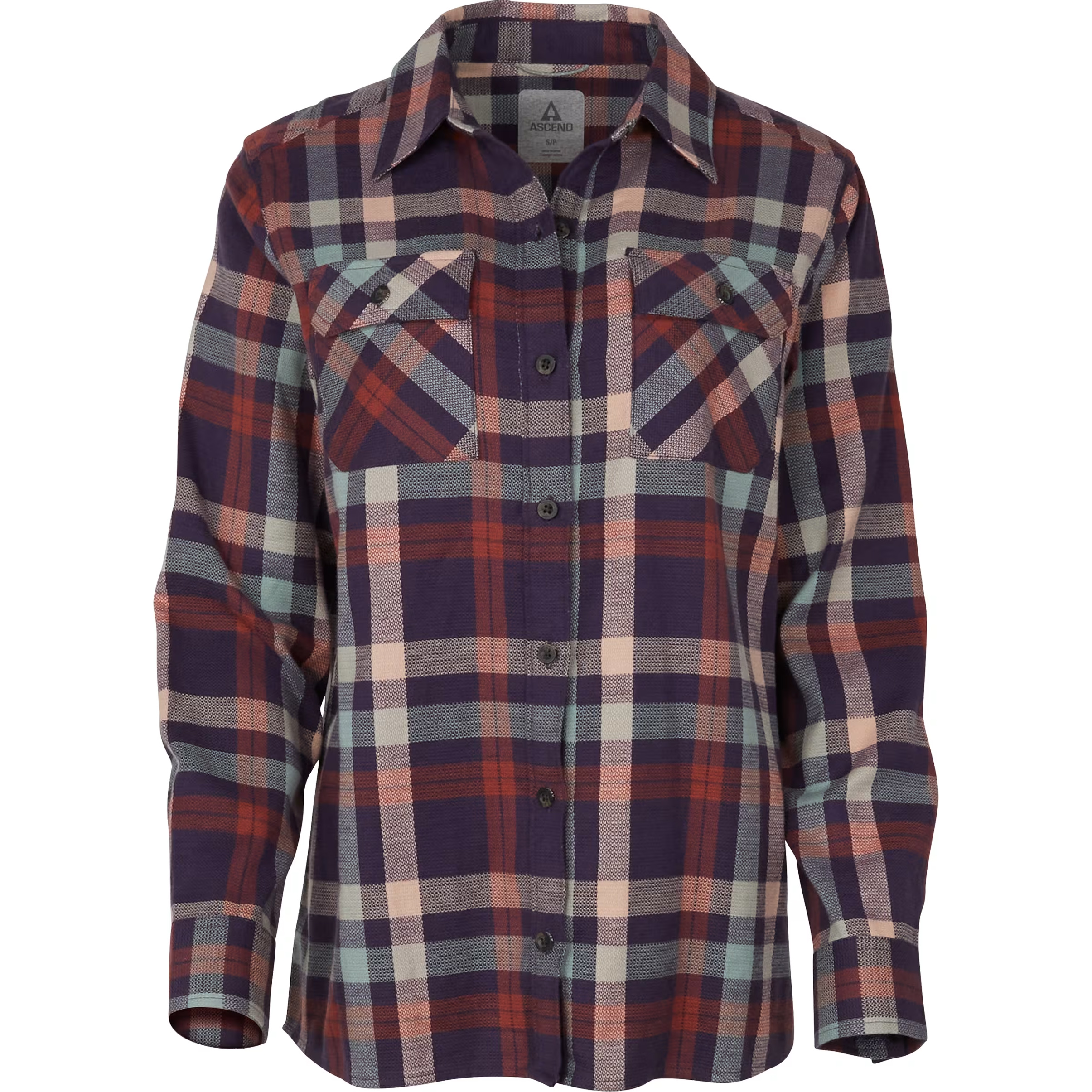 ASCEND Finn Organic Cotton Flannel Long-Sleeve Shirt for Ladies