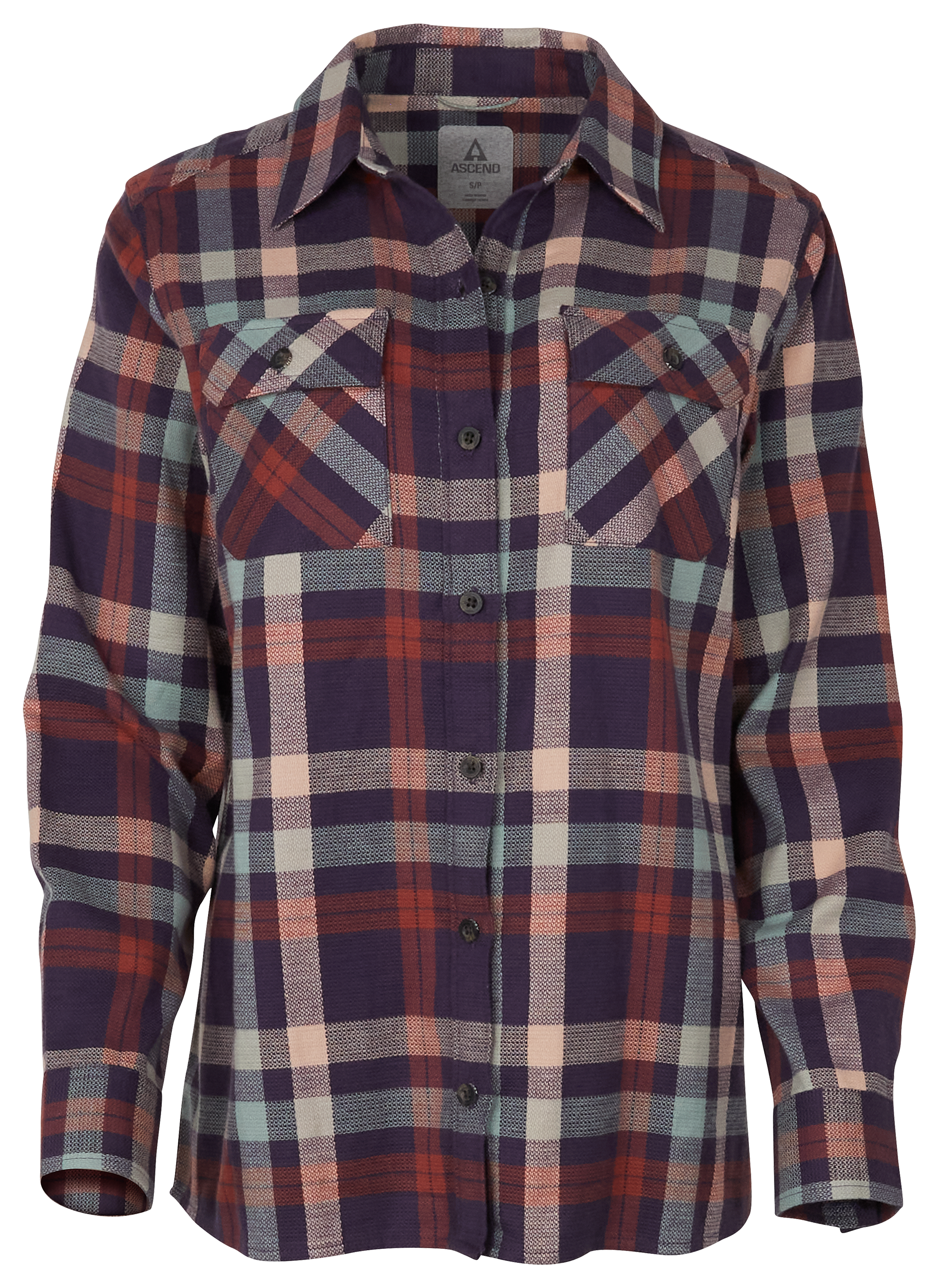 ASCEND Finn Organic Cotton Flannel Long-Sleeve Shirt for Ladies