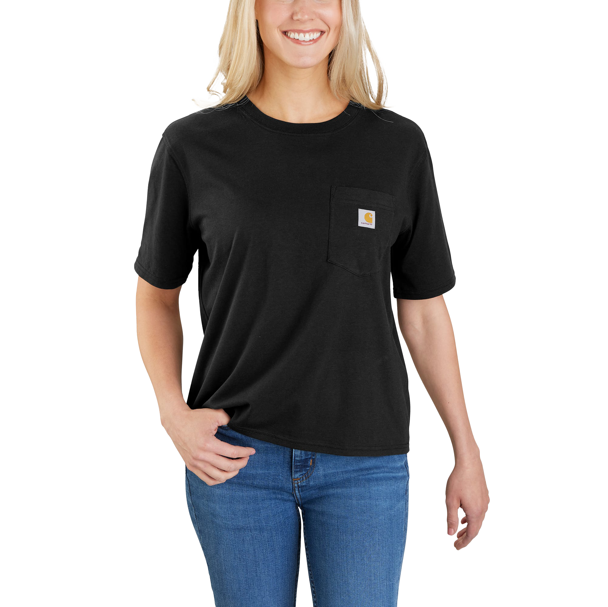 Image of Carhartt TENCEL Fiber Series Loose-Fit Short-Sleeve T-Shirt for Ladies - Black - XS