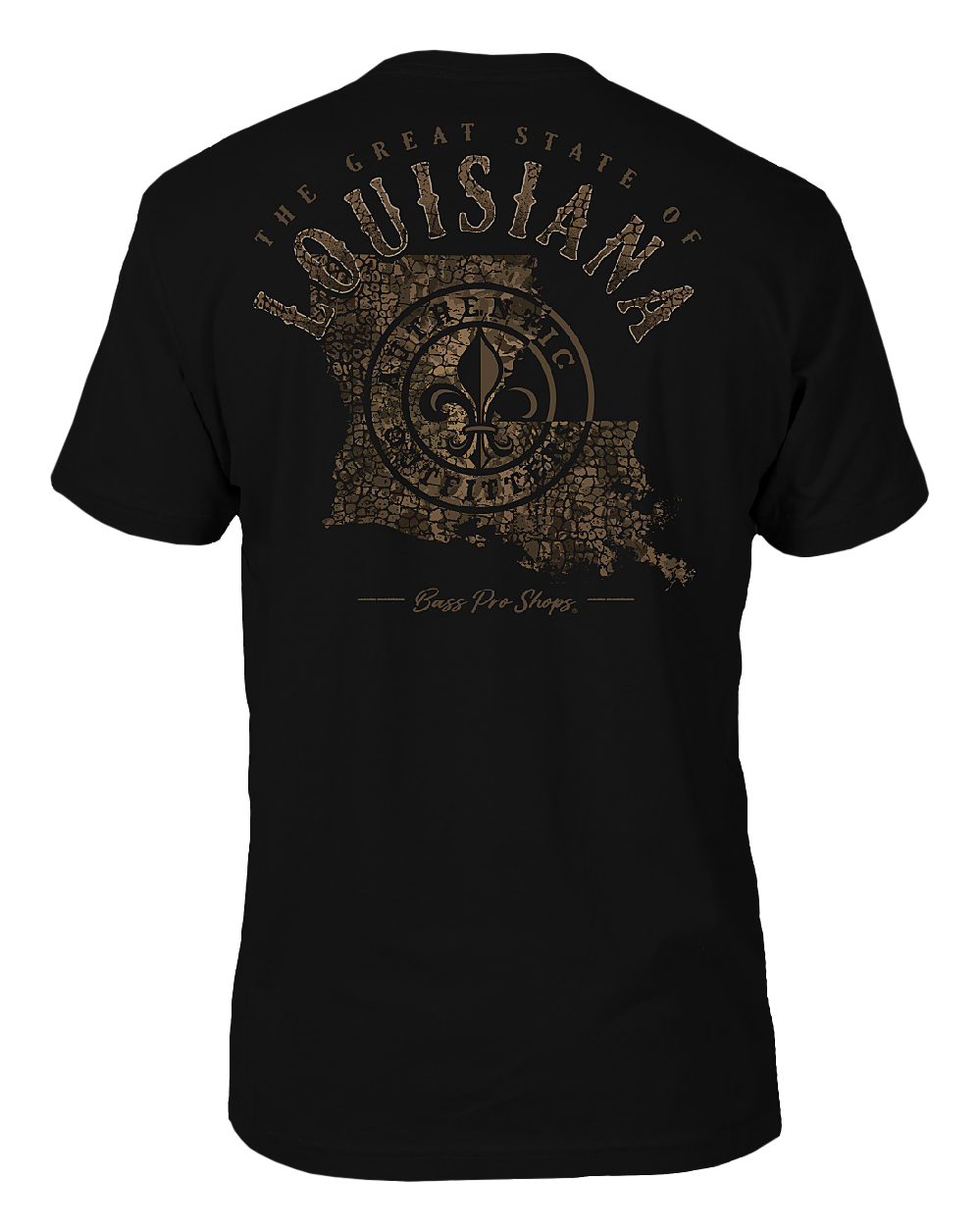 Image of Bass Pro Shops Gator State Short-Sleeve T-Shirt for Men - LA/Black - XL