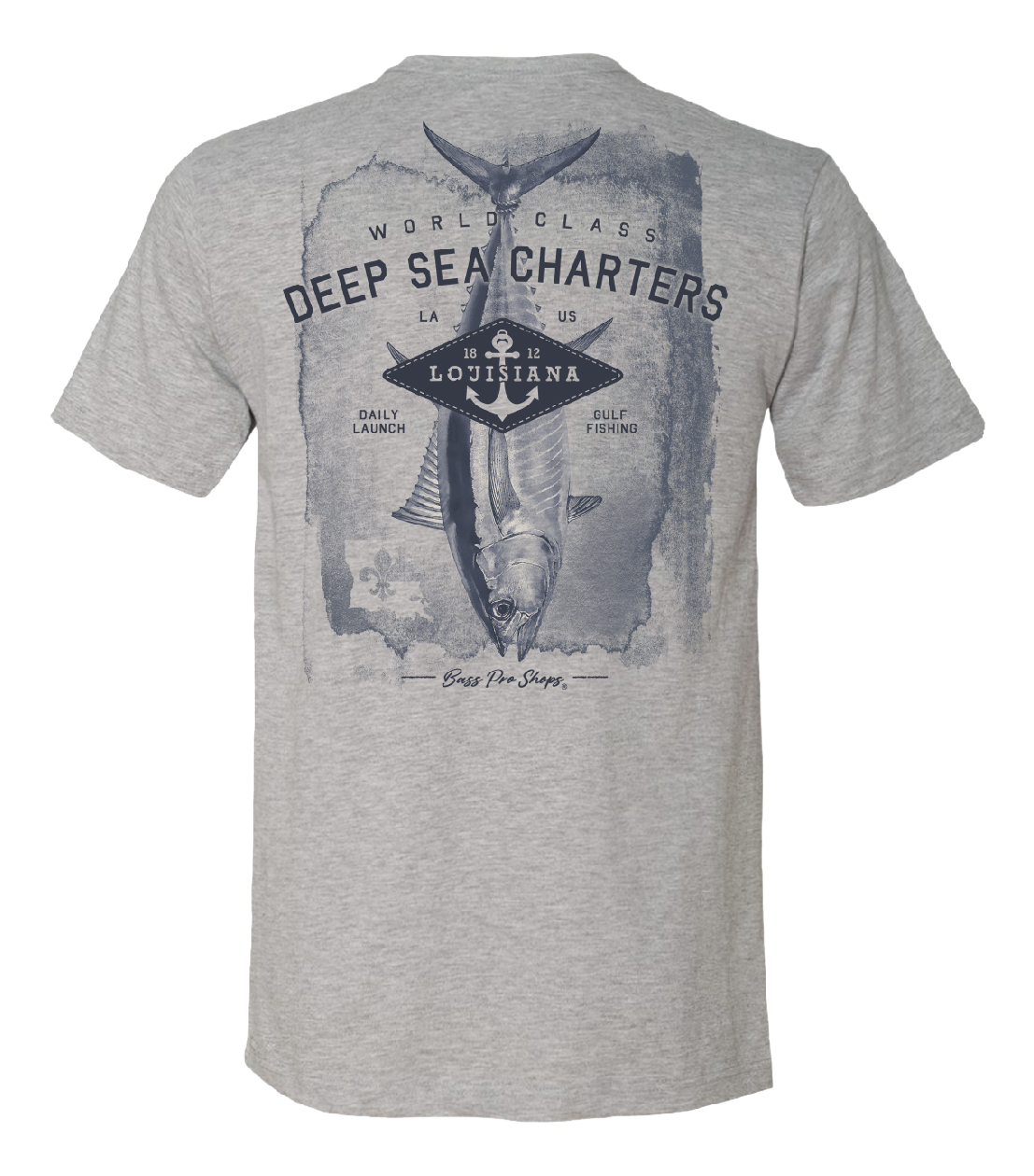 Image of Bass Pro Shops Big Catch Tuna Short-Sleeve T-Shirt for Men - LA/Heather Gray