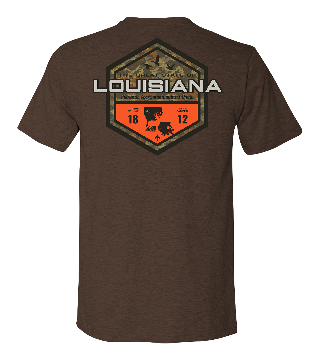 Image of Bass Pro Shops Sportsman's Badge Short-Sleeve T-Shirt for Men - LA/Heather Brown