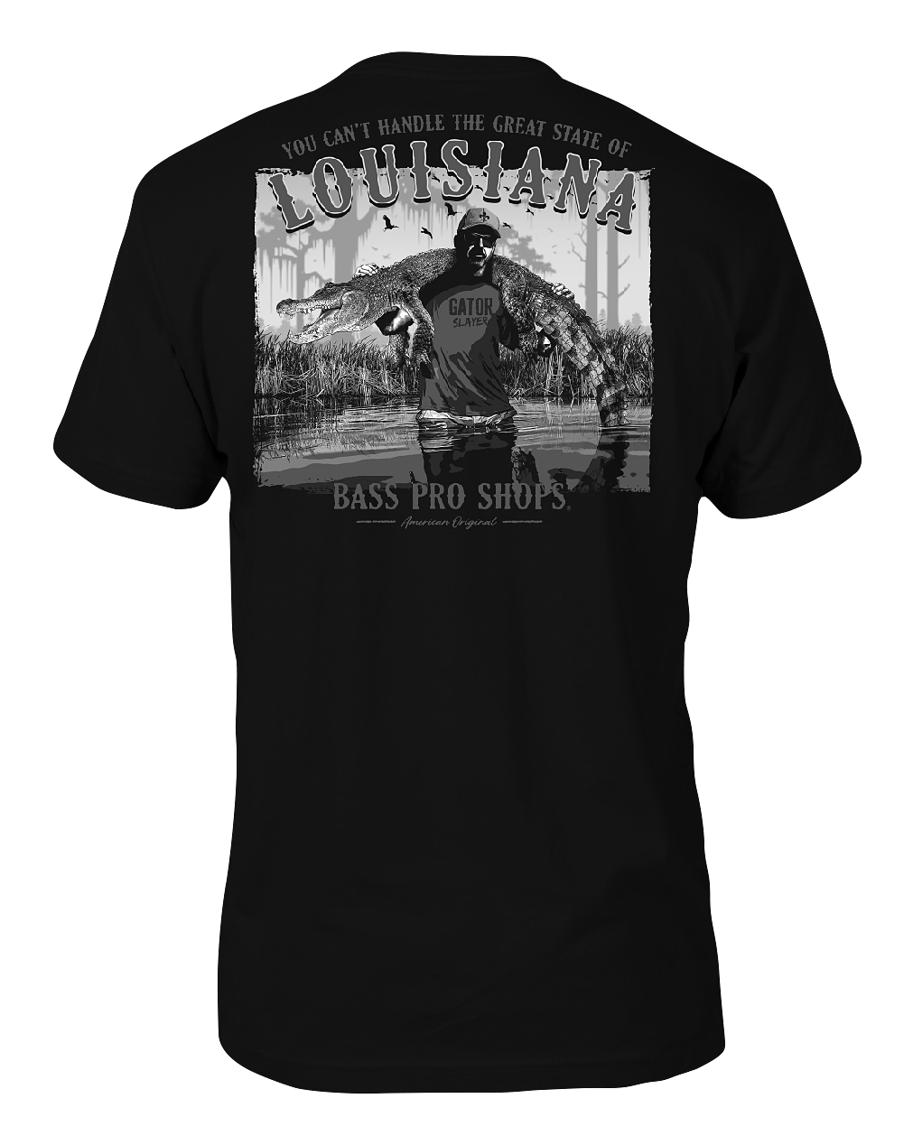 Image of Bass Pro Shops Can't Handle State Short-Sleeve T-Shirt for Men - LA/Black - XL