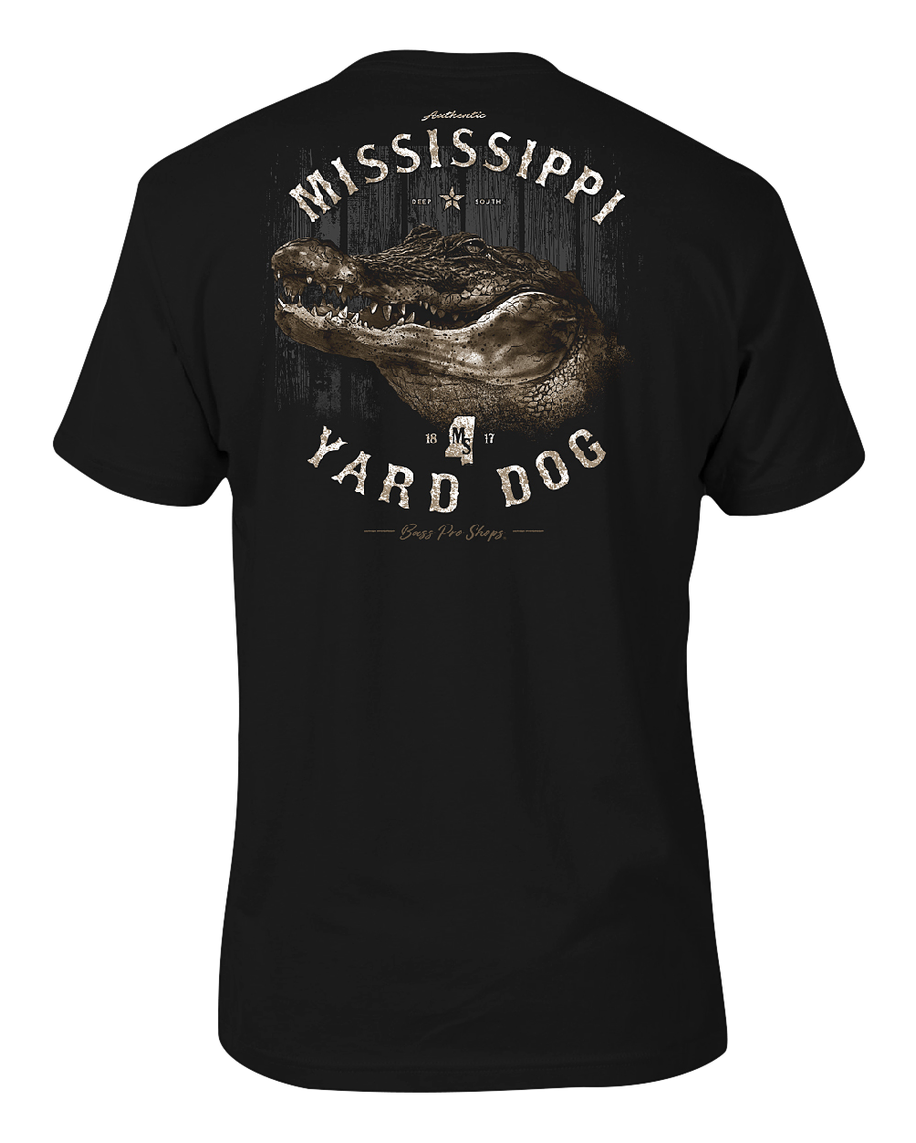 Image of Bass Pro Shops State Yard Dog Short-Sleeve T-Shirt for Men - MS/Black - 3XL