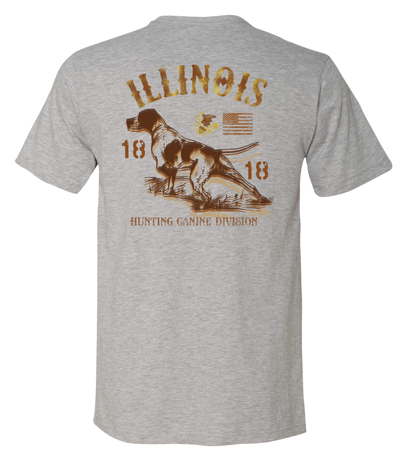 Image of Bass Pro Shops Hunting Lifestyle State Graphic Short-Sleeve T-Shirt for Men - Illinois