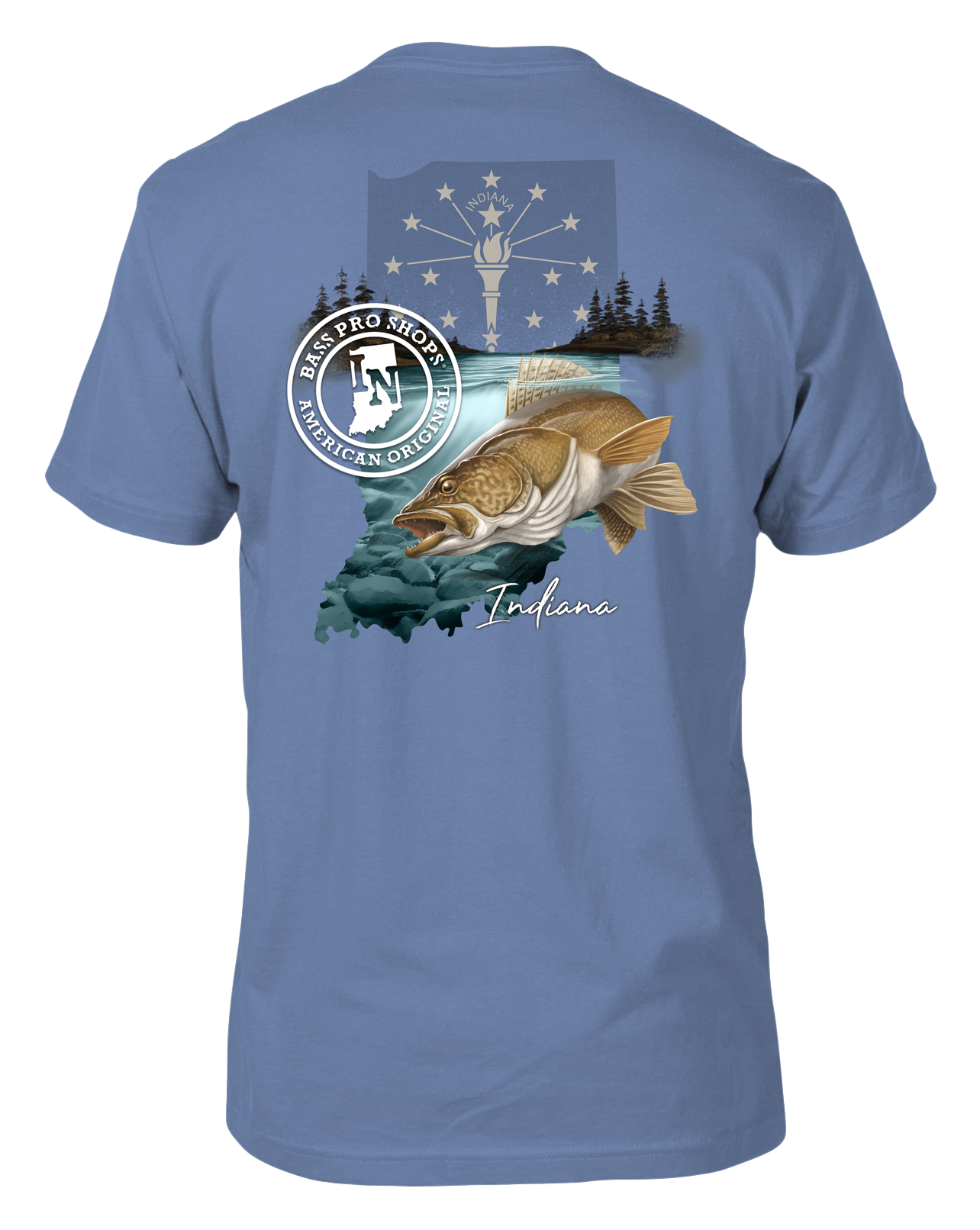 Image of Bass Pro Shops Walleye State Short-Sleeve T-Shirt for Men - IN/Infinity