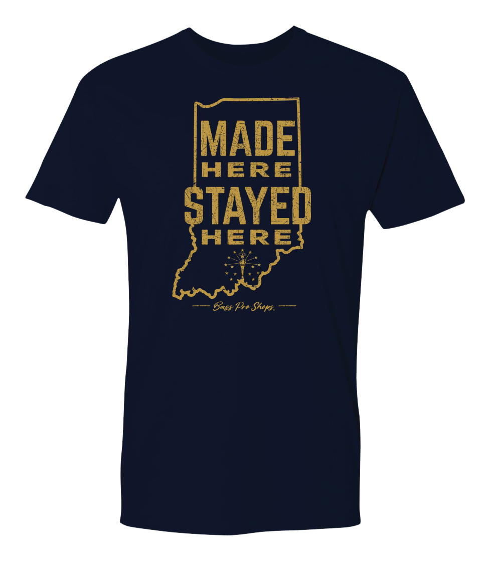Image of Bass Pro Shops Made Here Graphic Short-Sleeve T-Shirt for Men - IN/Navy