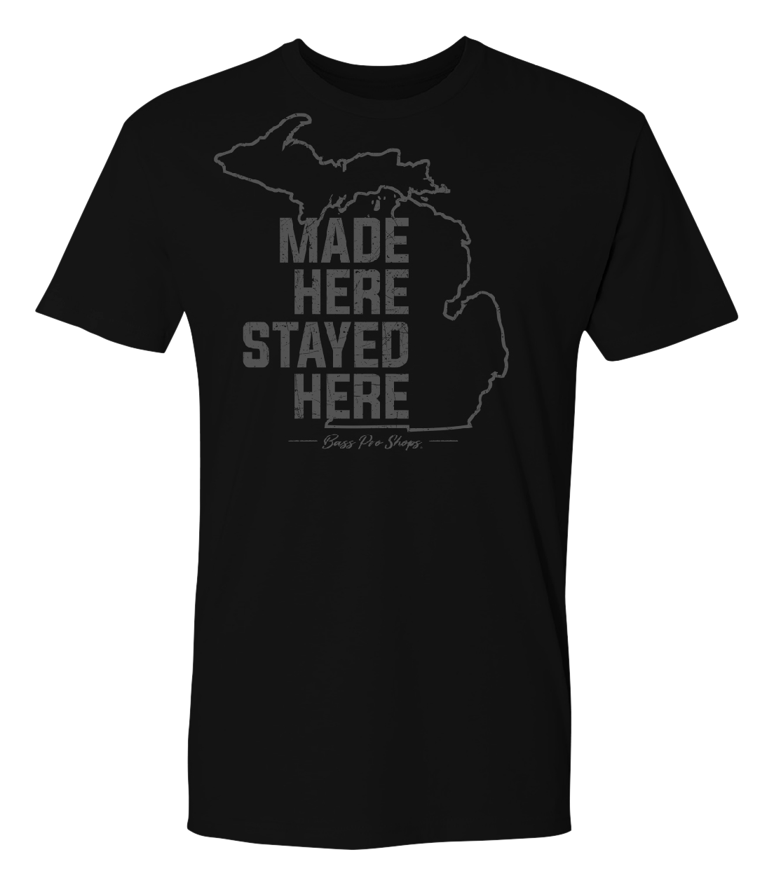 Image of Bass Pro Shops Made Here Graphic Short-Sleeve T-Shirt for Men - MI/Black - S