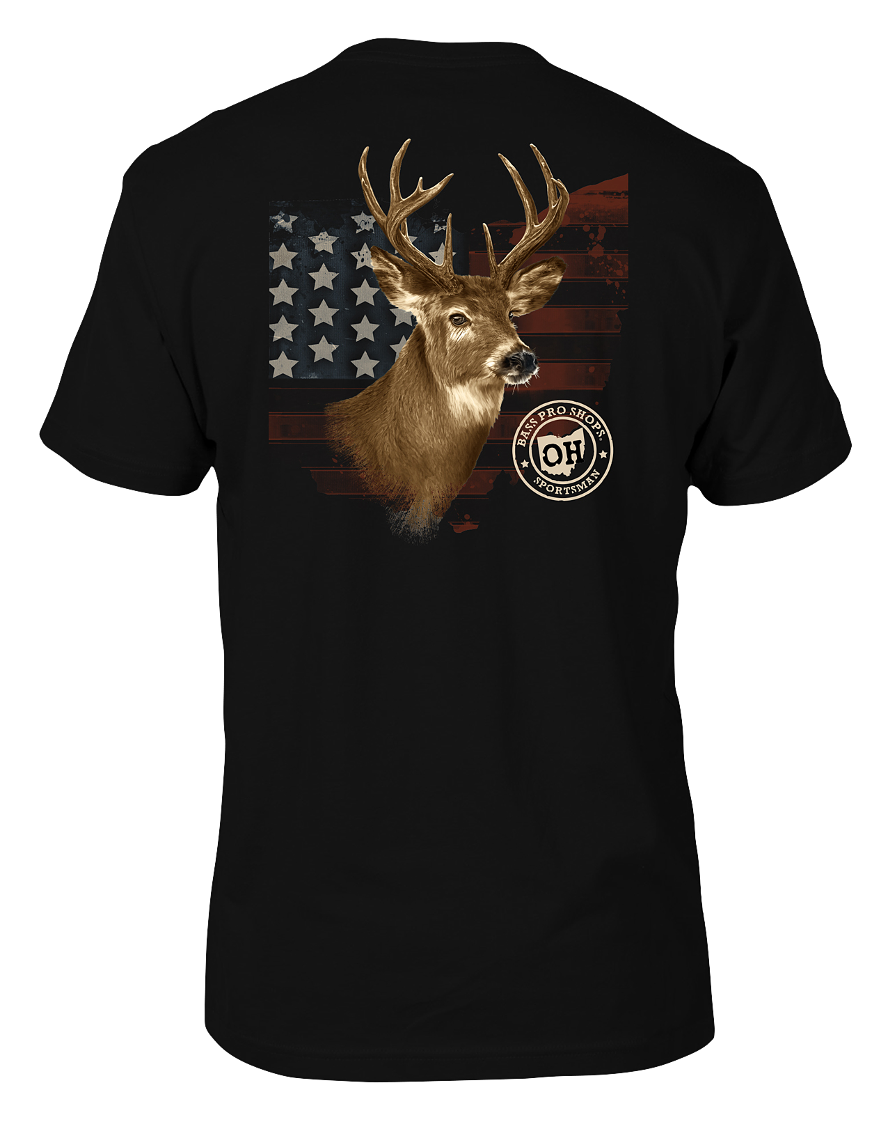 Bass Pro Shops USA State Deer Portrait Short-Sleeve T-Shirt for