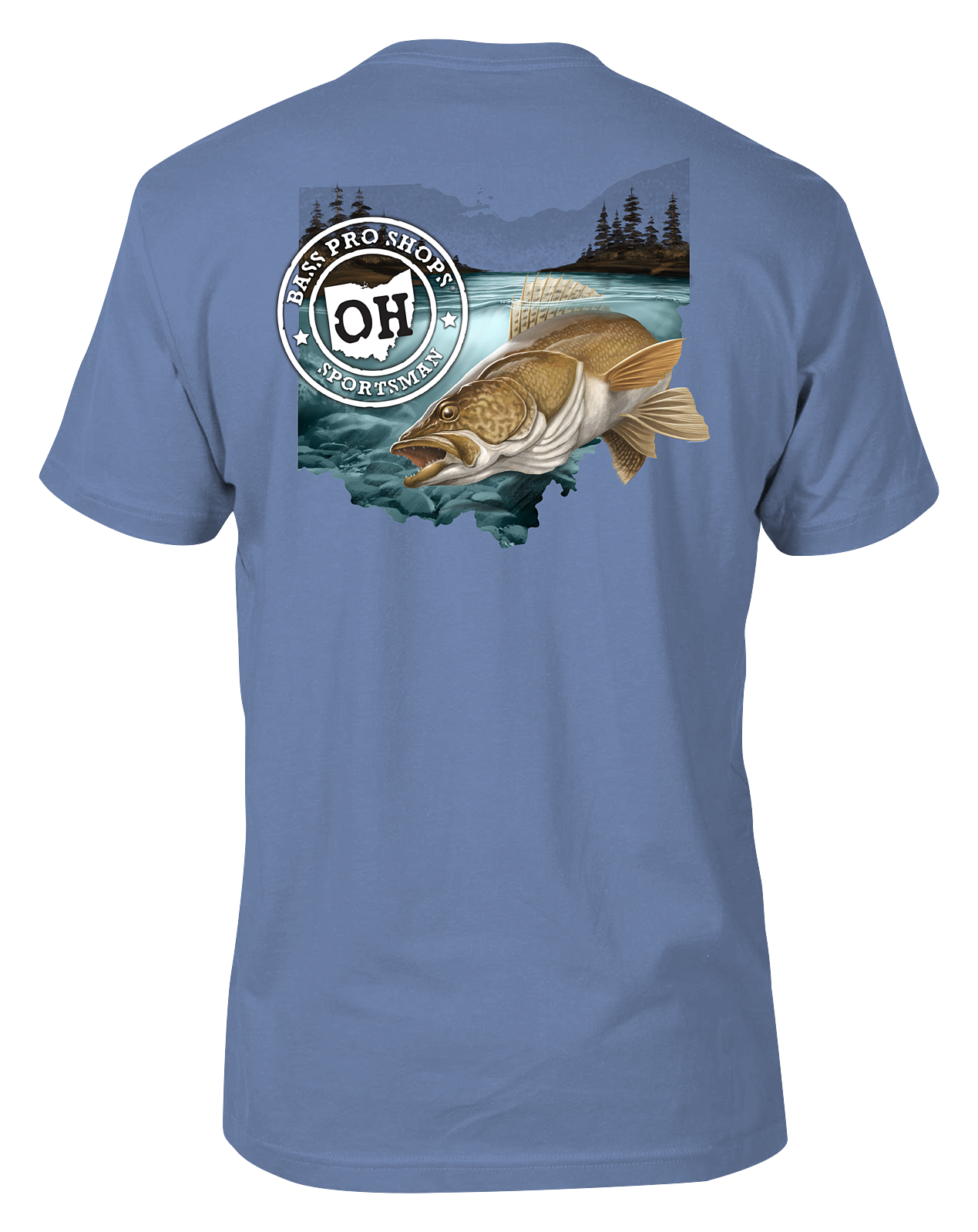 Image of Bass Pro Shops Walleye State Short-Sleeve T-Shirt for Men - OH/Infinity