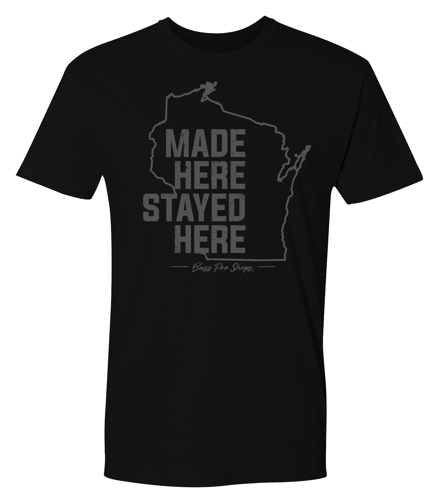 Image of Bass Pro Shops Made Here Graphic Short-Sleeve T-Shirt for Men - WI/Black - 3XL