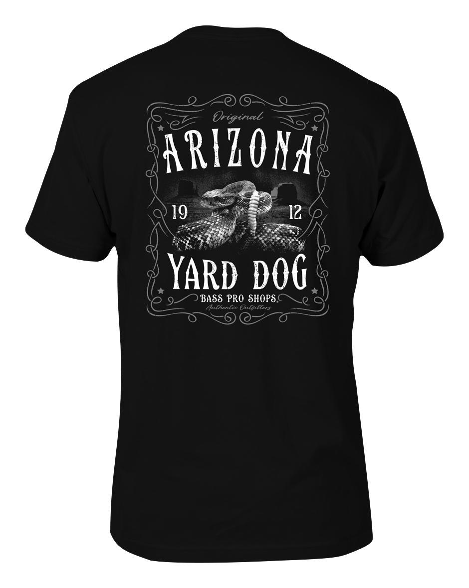 Image of Bass Pro Shops State Yard Dog Short-Sleeve T-Shirt for Men - AZ/Black - M
