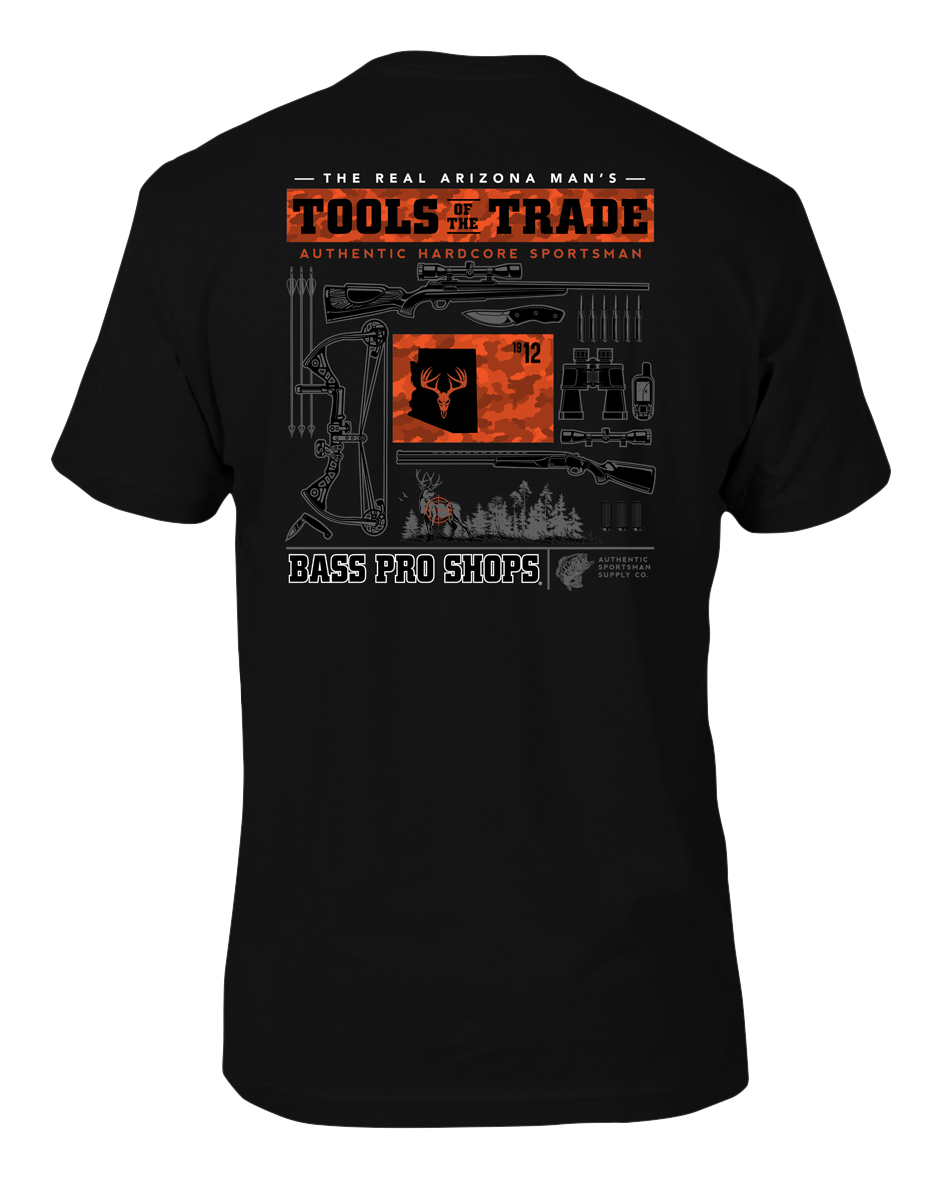 Image of Bass Pro Shops Tools of the Trade Short-Sleeve T-Shirt for Men - Black - Arizona - L