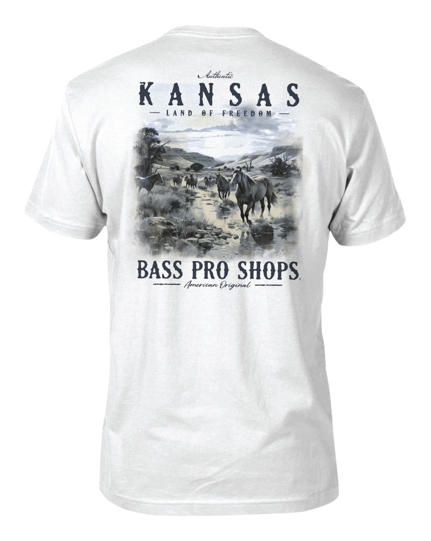 Image of Bass Pro Shops Scene Scape Short-Sleeve T-Shirt for Men - KS/White