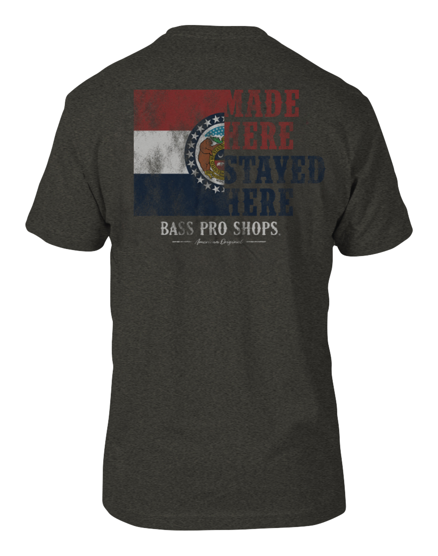 Image of Bass Pro Shops Made Here Graphic Short-Sleeve T-Shirt for Men - MO/Charcoal