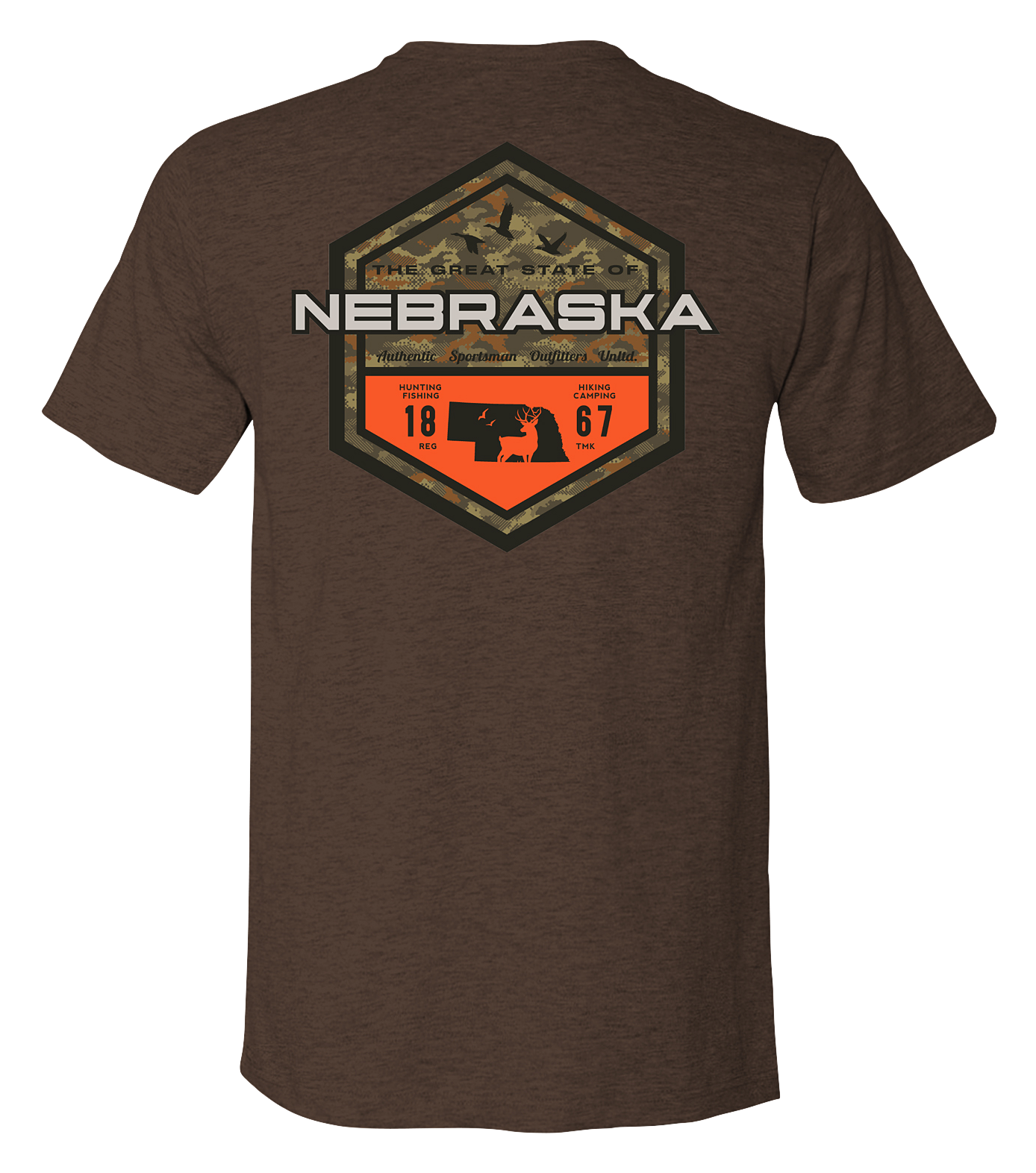 Image of Bass Pro Shops Sportsman's Badge Short-Sleeve T-Shirt for Men - NE/Heather Brown