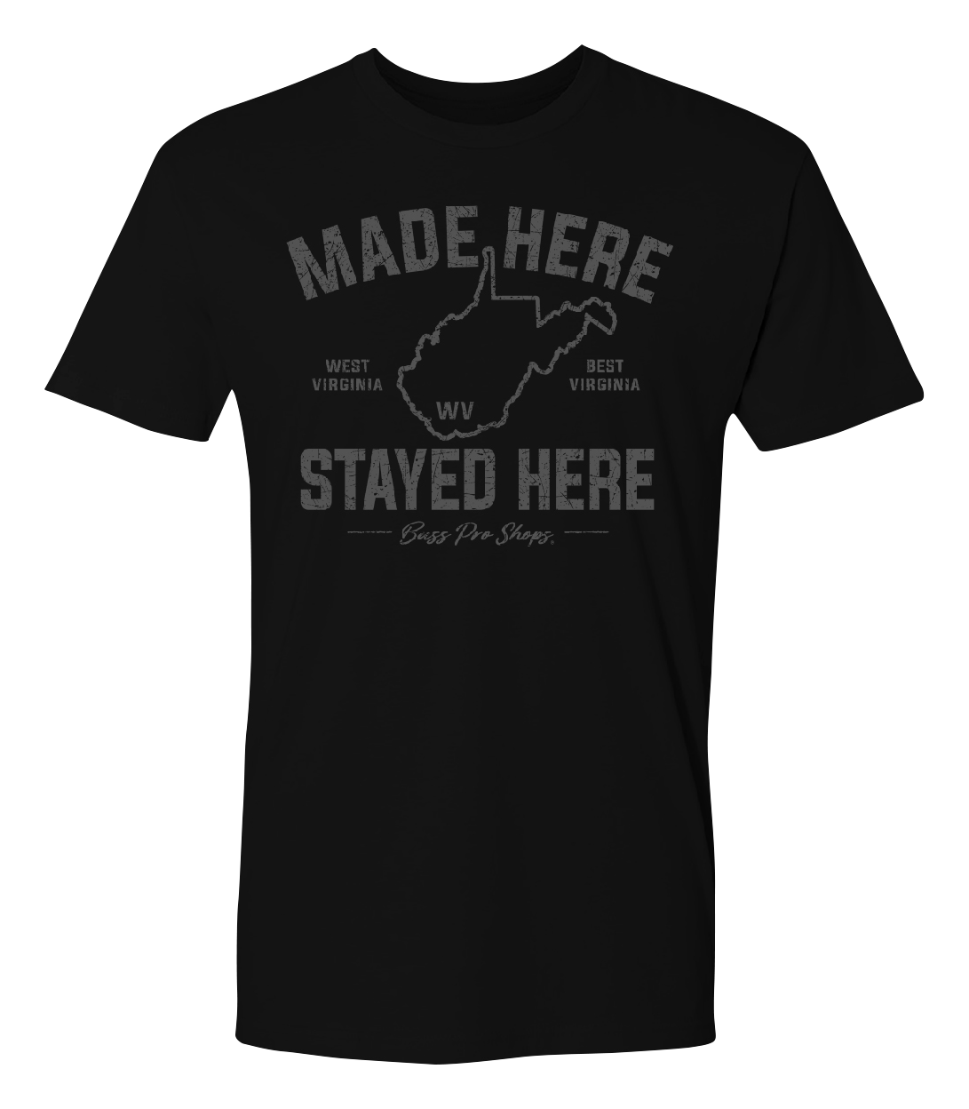 Image of Bass Pro Shops Made Here Graphic Short-Sleeve T-Shirt for Men - WV/Black - 3XL