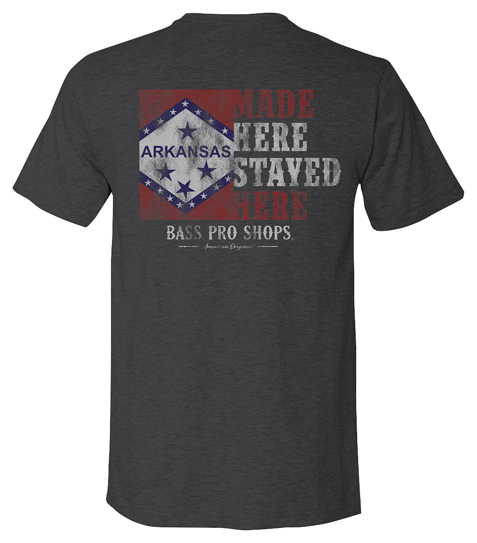 Image of Bass Pro Shops Made Here Graphic Short-Sleeve T-Shirt for Men - AR/Charcoal