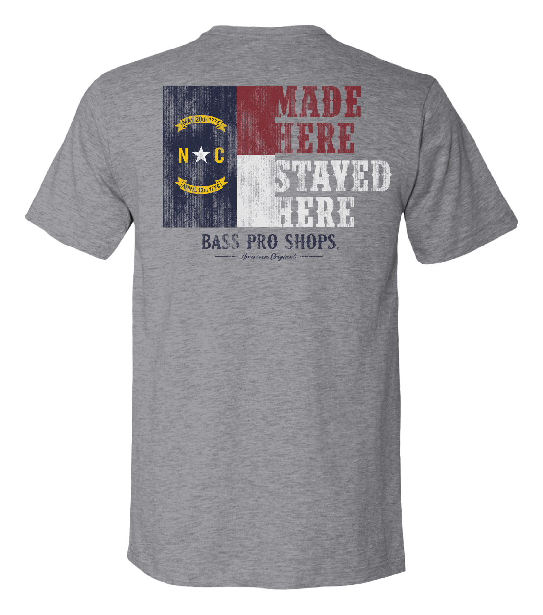 Image of Bass Pro Shops Made Here Graphic Short-Sleeve T-Shirt for Men - NC/Heather Gray