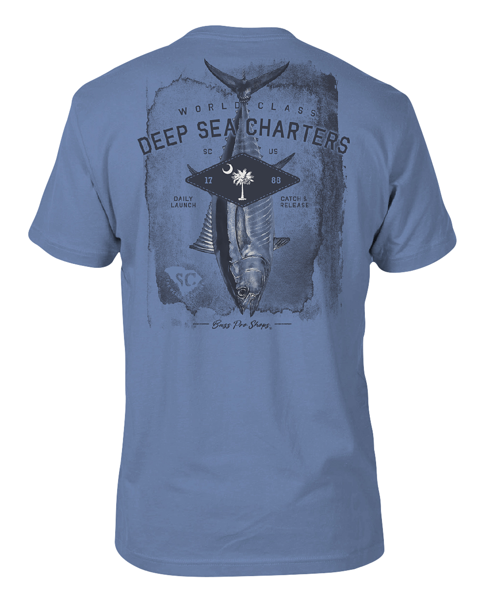 Image of Bass Pro Shops Big Catch Tuna Short-Sleeve T-Shirt for Men - SC/Heather Gray