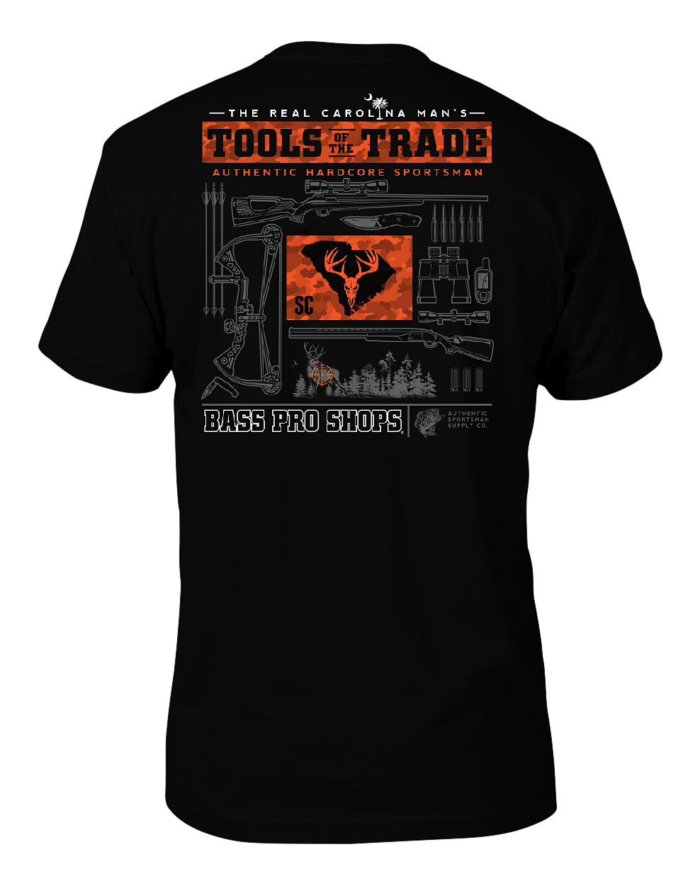 Image of Bass Pro Shops Tools of the Trade Short-Sleeve T-Shirt for Men - Black - South Carolina - 3XL