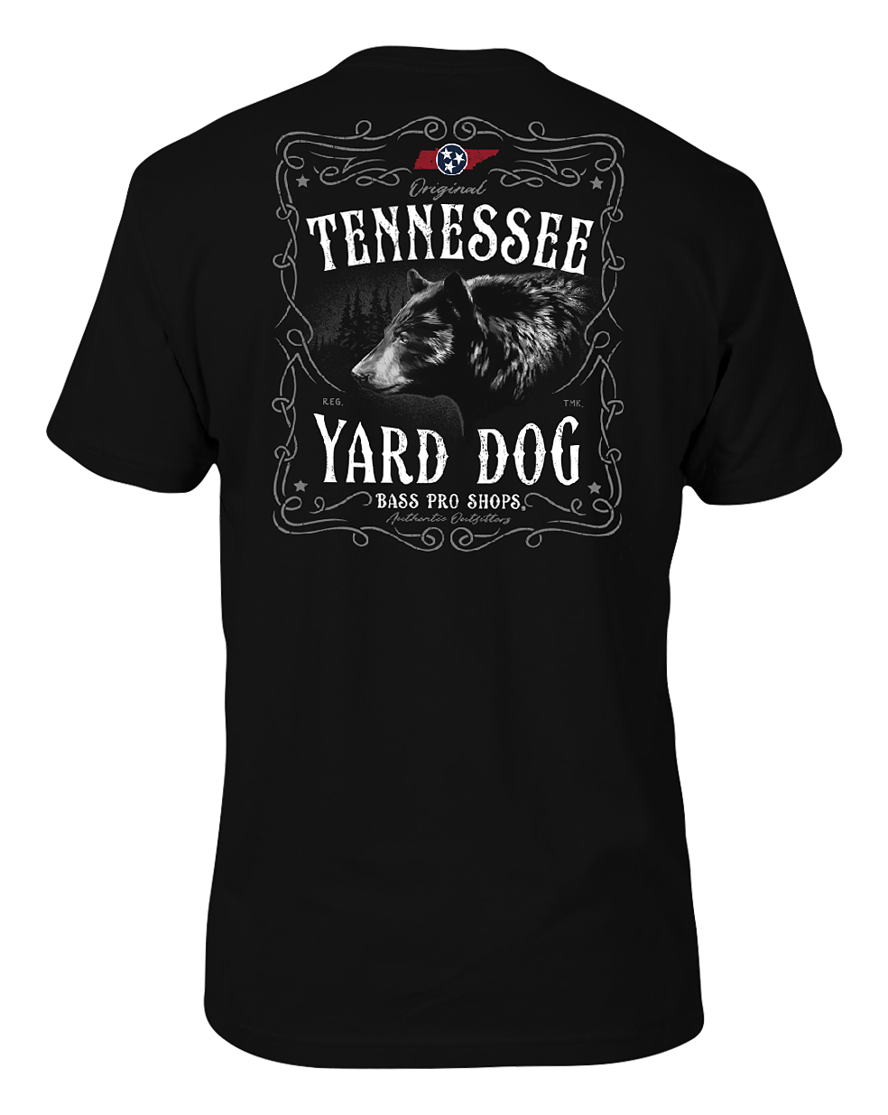 Image of Bass Pro Shops State Yard Dog Short-Sleeve T-Shirt for Men - TN/Black - XL