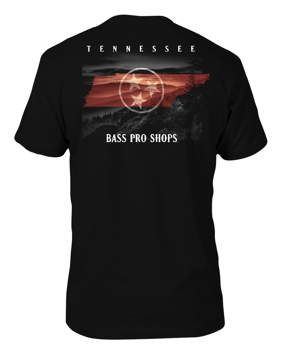 Image of Bass Pro Shops Mountain Country State Graphic Short-Sleeve T-Shirt for Men - TN/Black - M