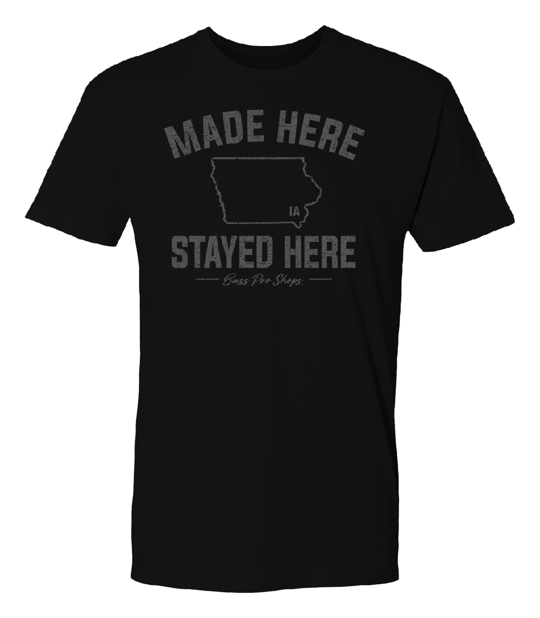 Image of Bass Pro Shops Made Here Graphic Short-Sleeve T-Shirt for Men - IA/Black - M