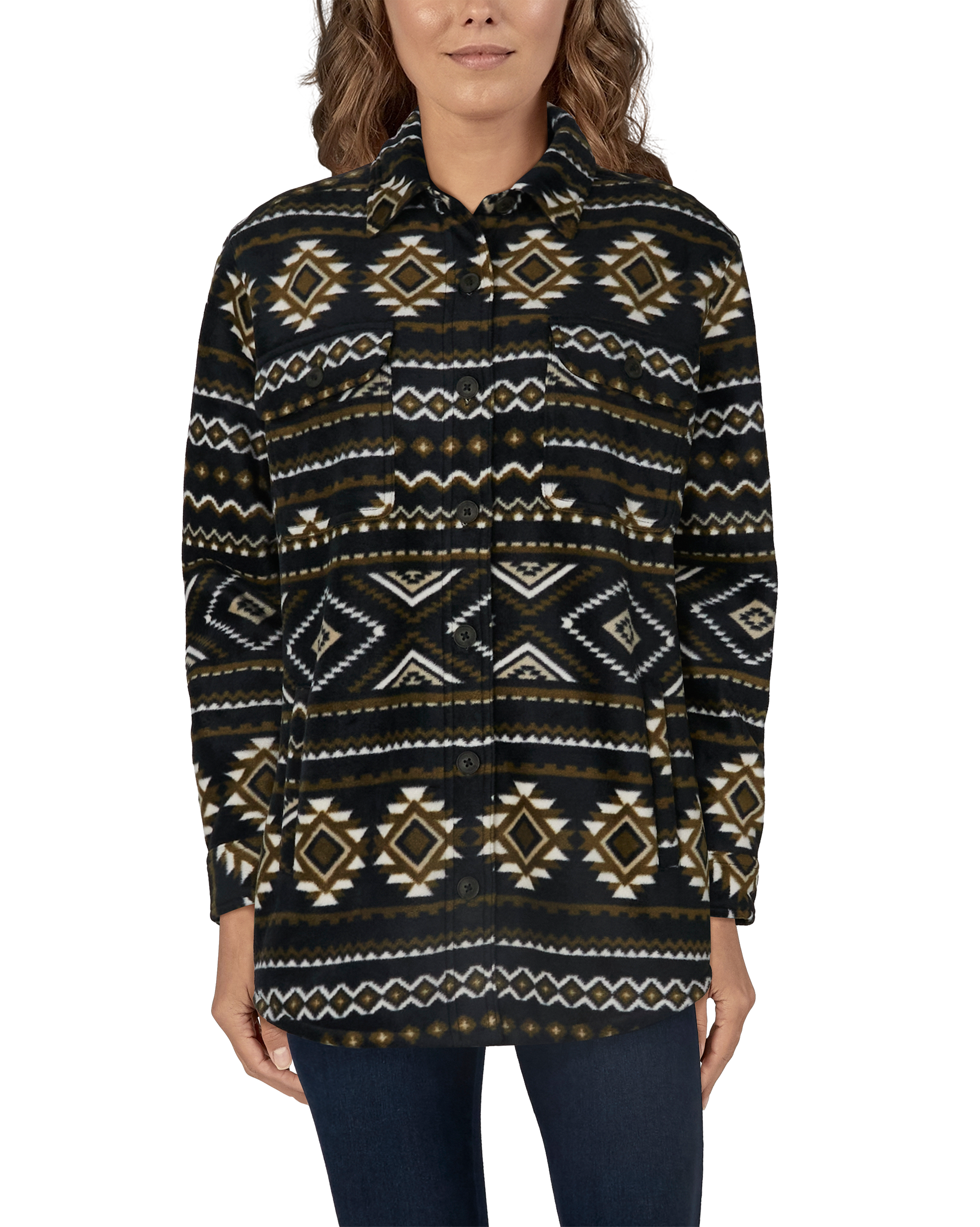 NATURAL REFLECTIONS Sherpa-Lined Shirt Jacket