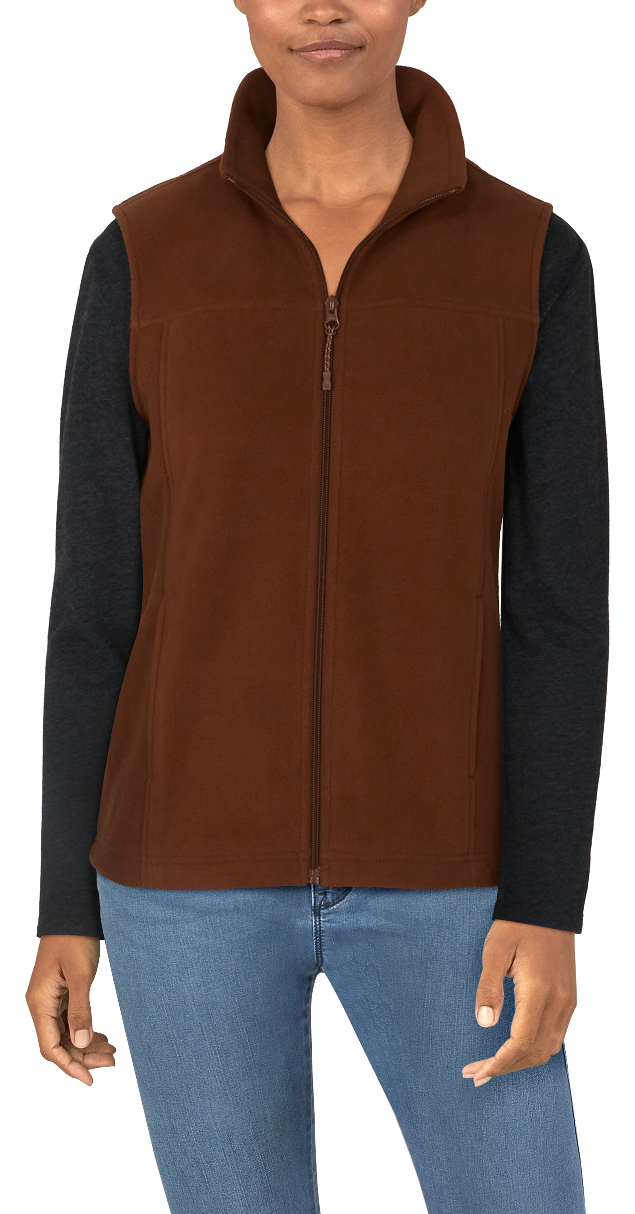 Image of Natural Reflections Overland Full-Zip Fleece Vest for Ladies - Cappuccino - S