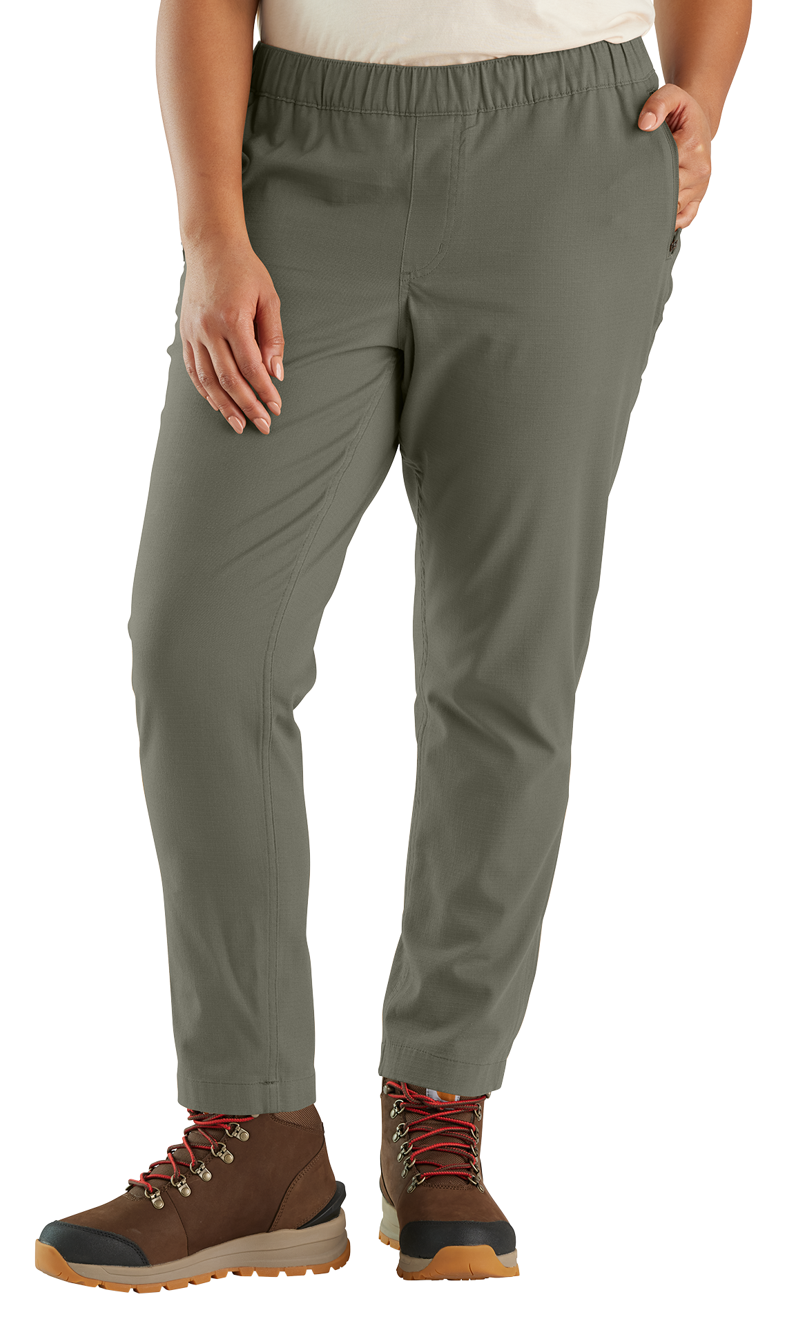 Image of Carhartt Force Relaxed-Fit Ripstop Work Pants for Ladies - Dusty Olive