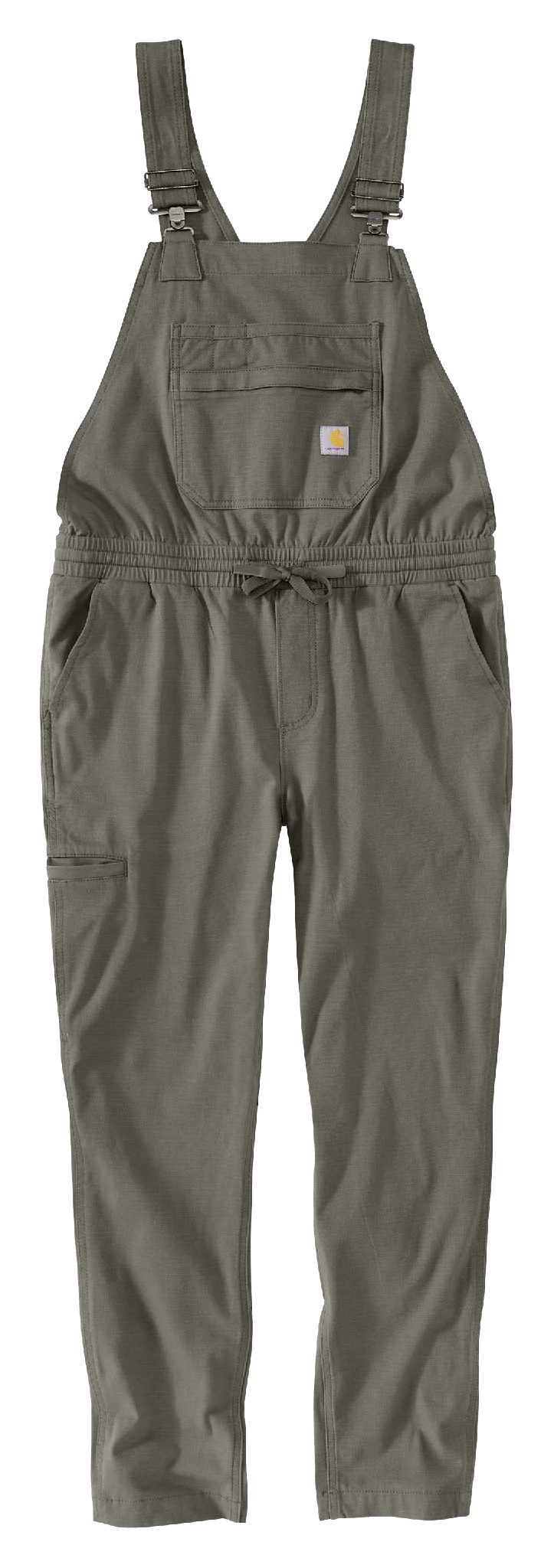 Image of Carhartt Force Relaxed-Fit Ripstop Bib Overalls for Ladies - Dusty Olive - XL - Regular