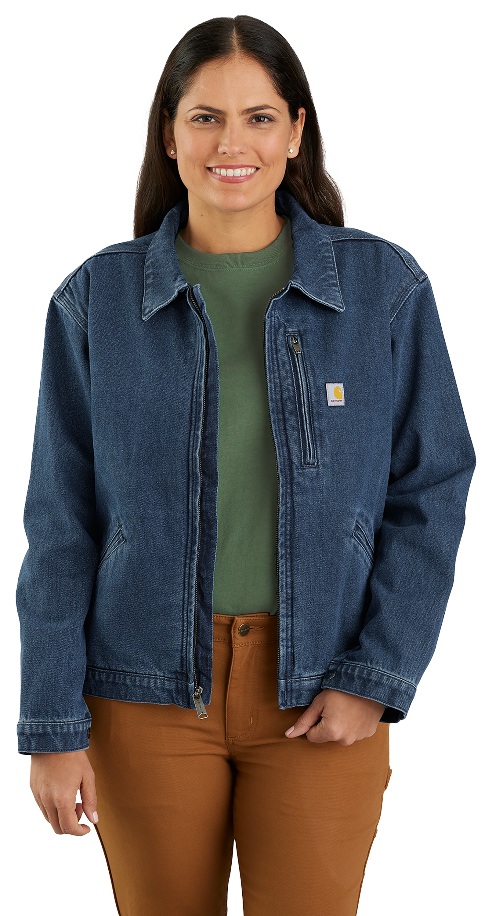 Image of Carhartt Loose-Fit Denim Detroit Jacket for Ladies
