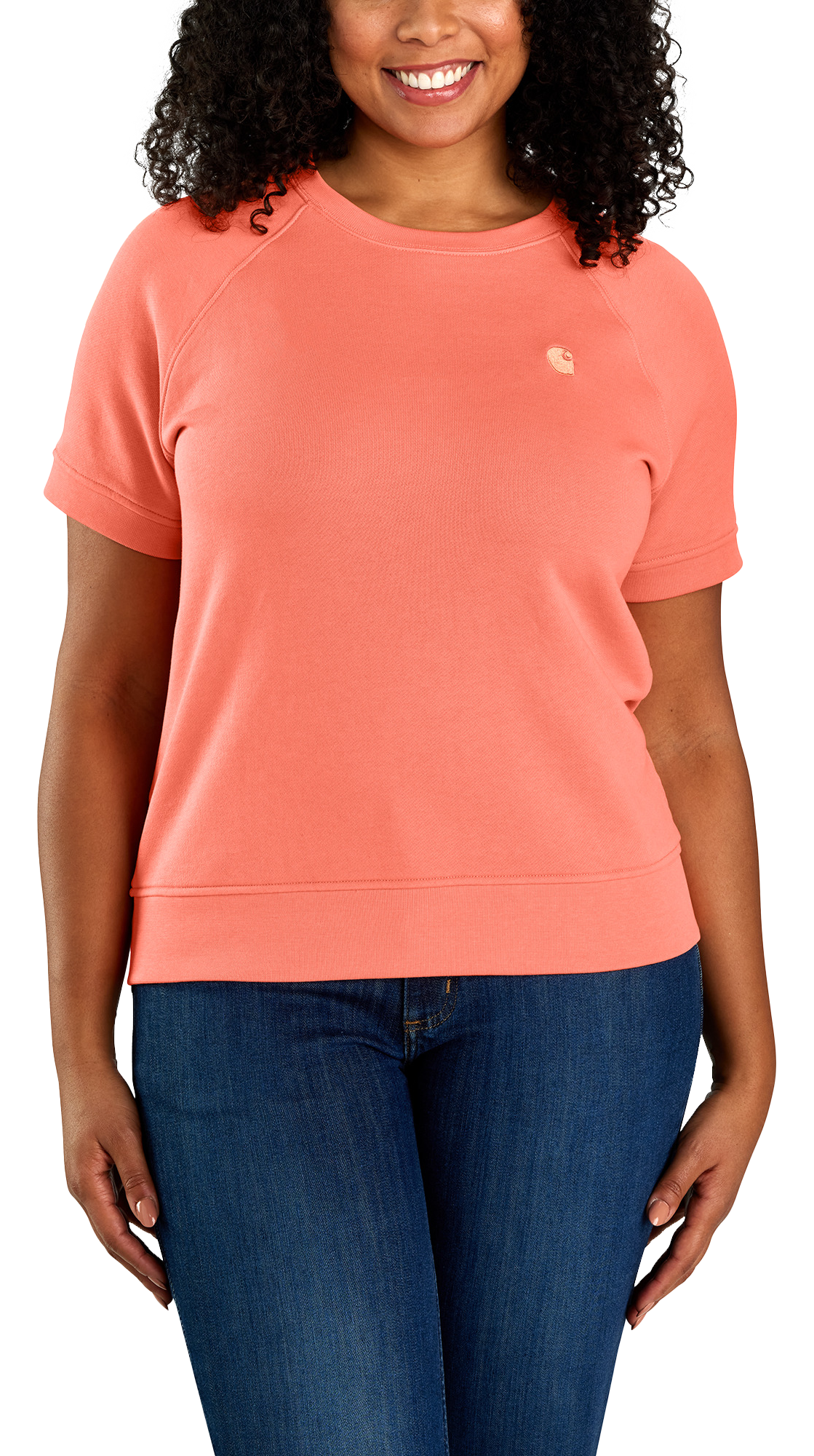 Image of Carhartt Relaxed-Fit French Terry Short-Sleeve Sweatshirt for Ladies