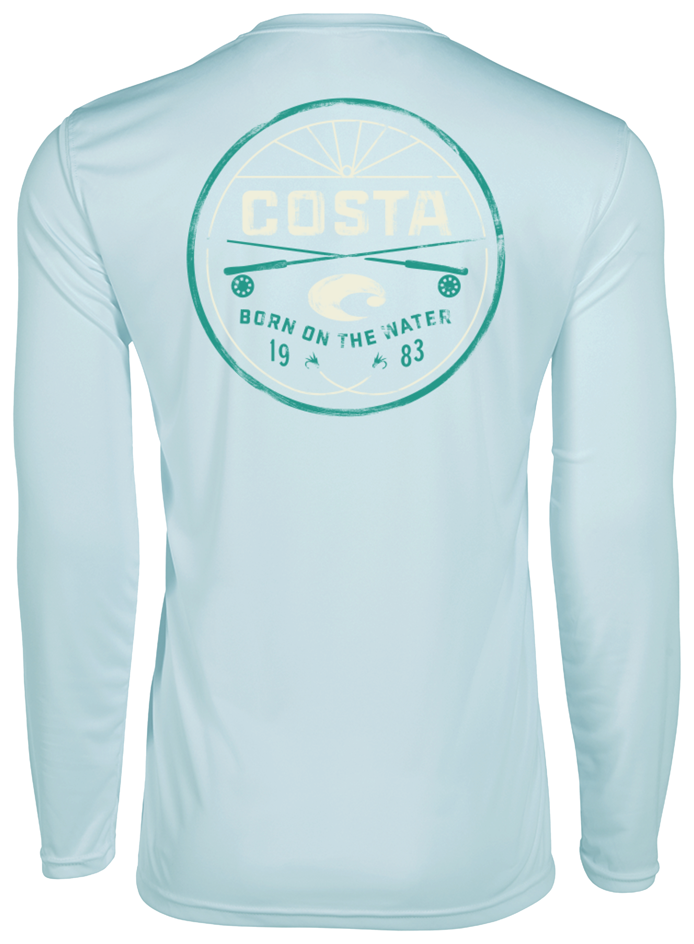 Image of Costa Del Mar Tech Hauling Long-Sleeve Shirt for Men - Arctic Blue