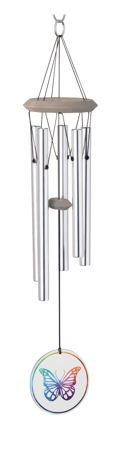 Woodstock Chimes Habitats Glass Butterfly Wind Chime