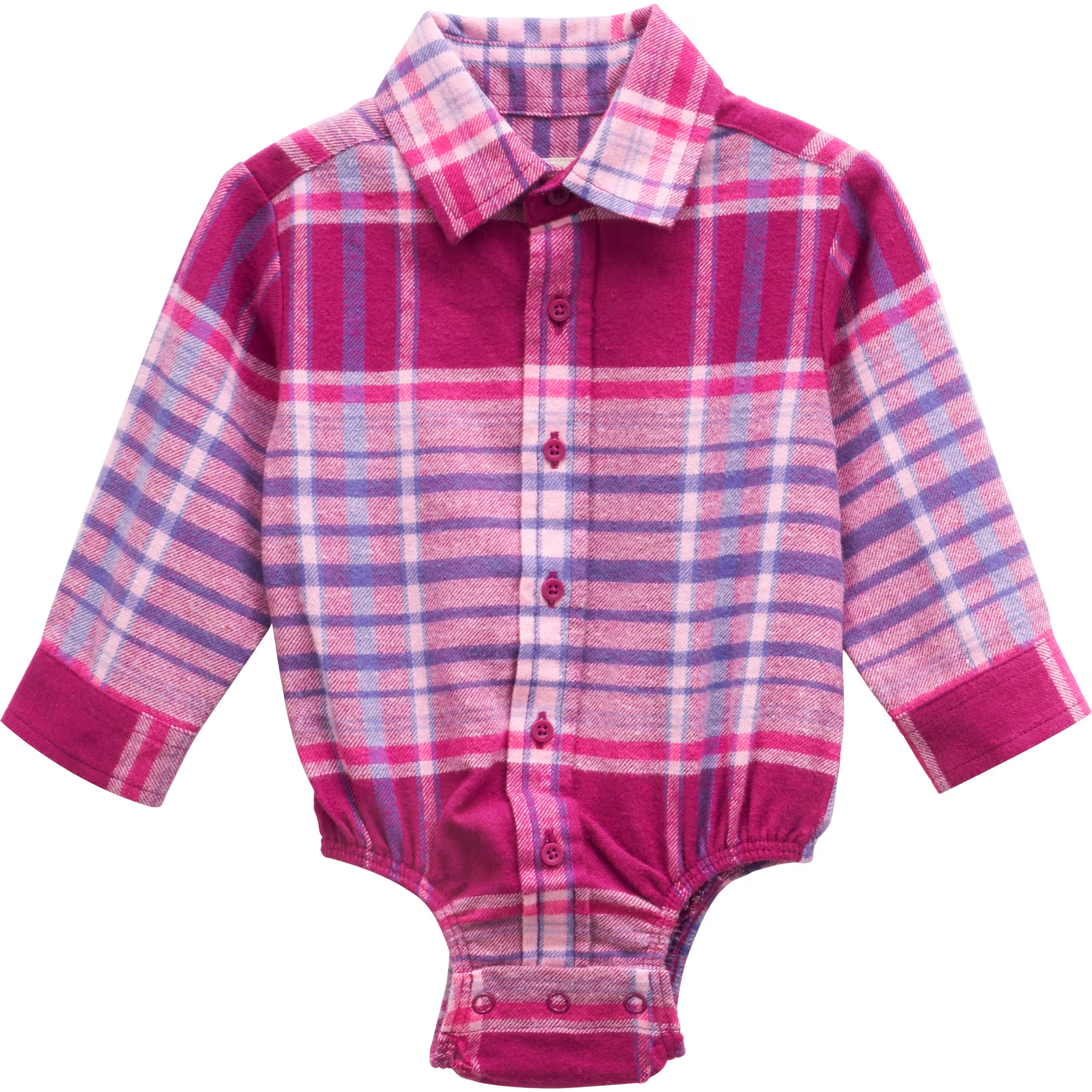 OUTDOOR KIDS Flannel Long-Sleeve Bodysuit for Babies