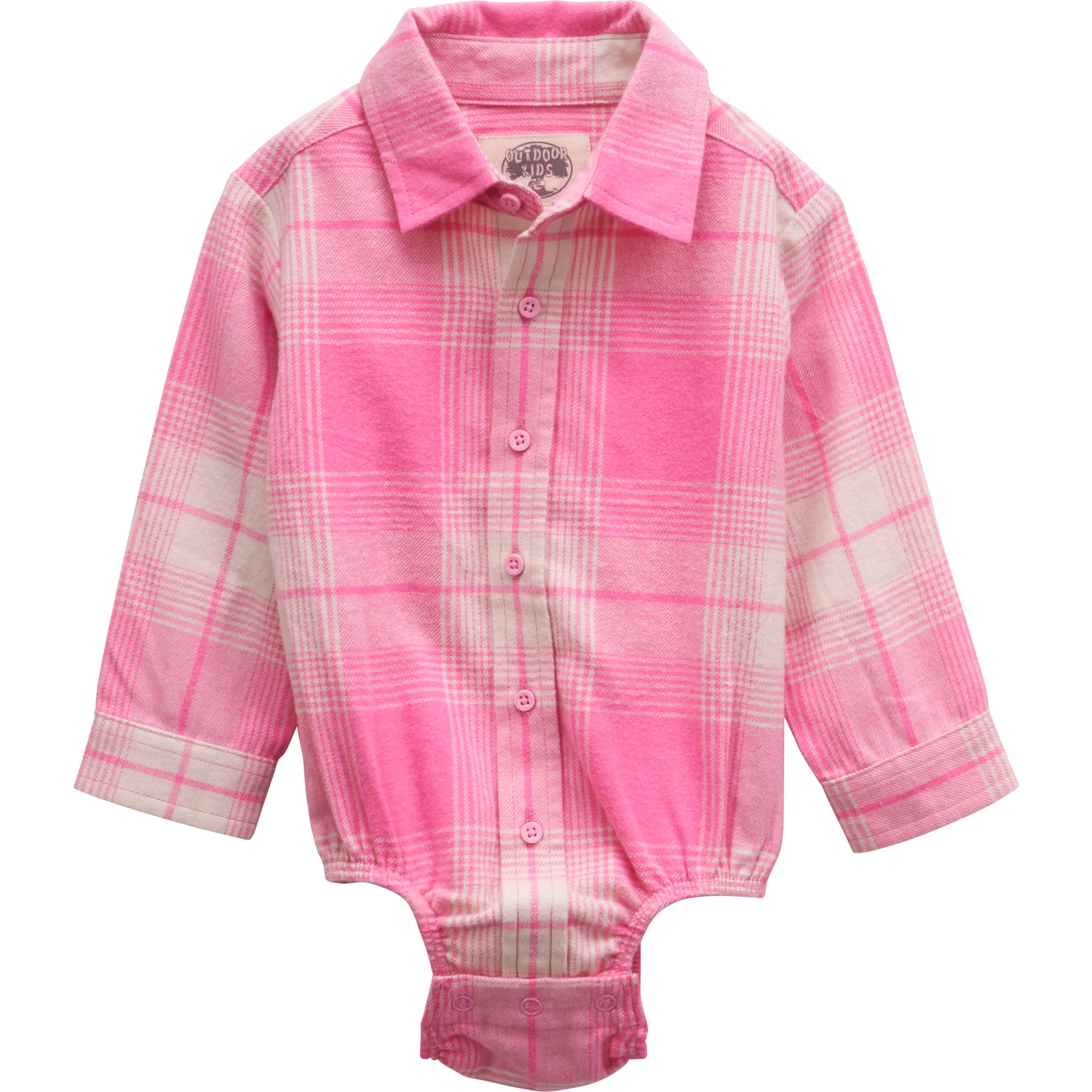 OUTDOOR KIDS Flannel Long-Sleeve Bodysuit for Babies